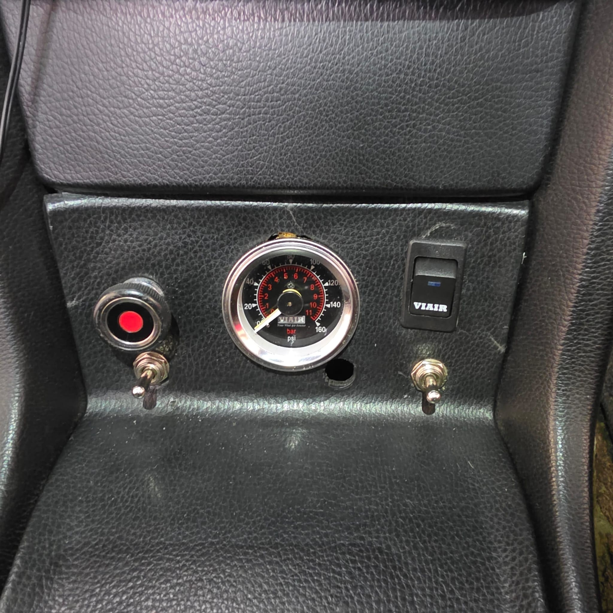 1976 Mercedes during air suspension wiring repair with old wiring removed
