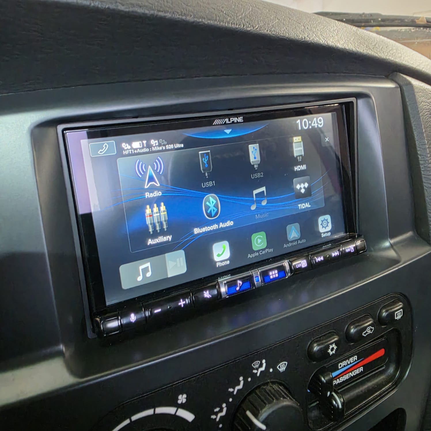 Finished audio upgrade on Dodge Ram with factory hands-free compatibility retained