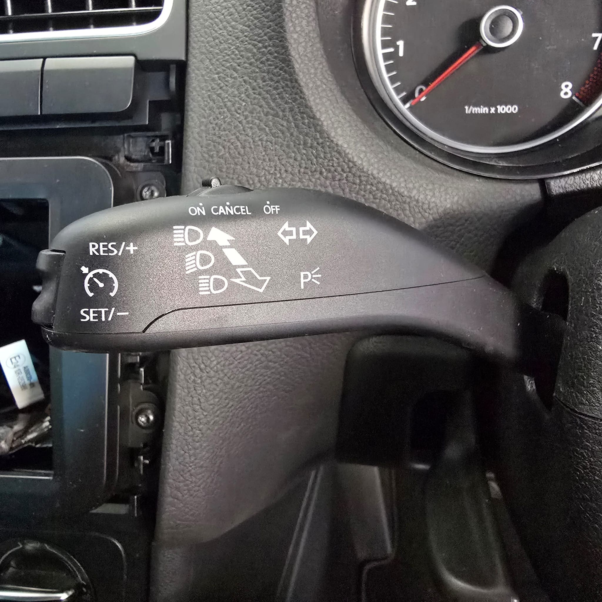 Dashboard view of 2012 VW Polo after Pioneer DA77DAB installation