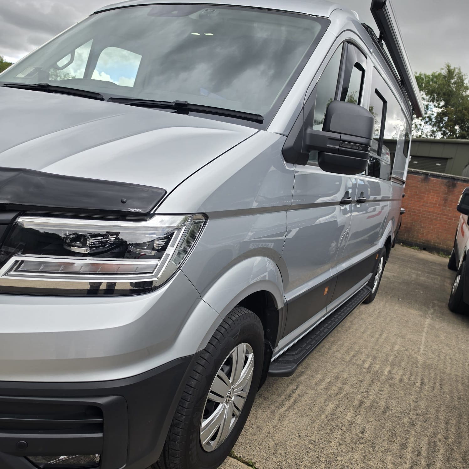 2024 VW Crafter pre-facelift fitted with adaptive cruise control retrofit and flat bottom steering wheel upgrade