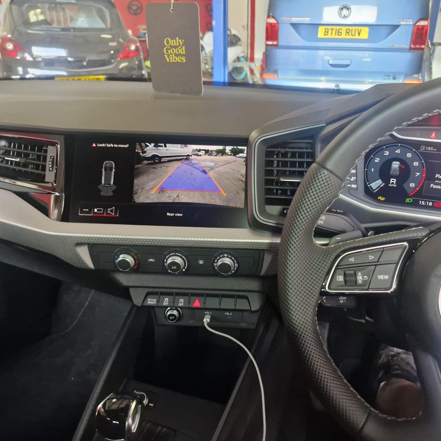 Audi A1 OEM camera washer and SFD2-related retrofit work