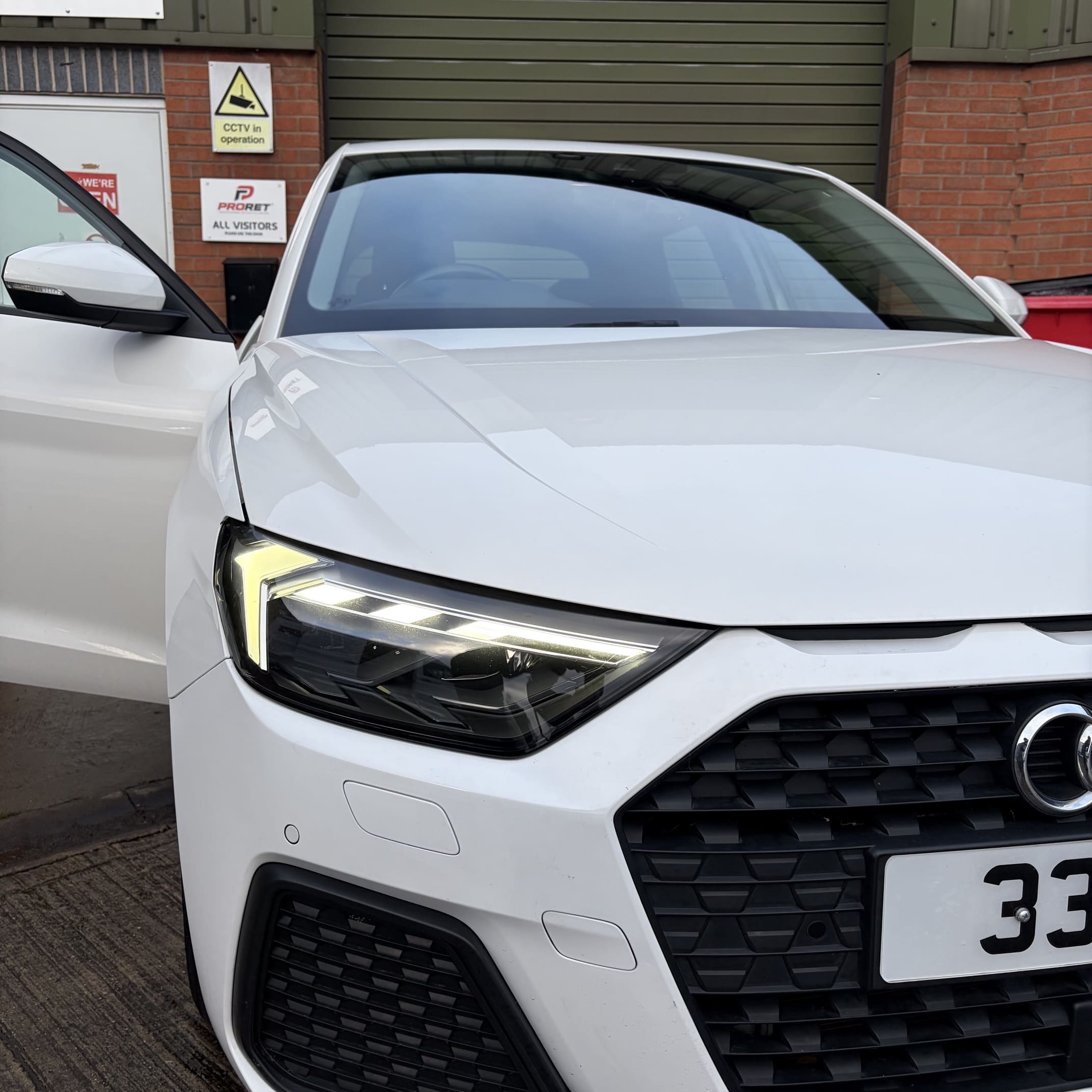 Genuine Audi parking sensor button fitted during the 2021 Audi A1 retrofit