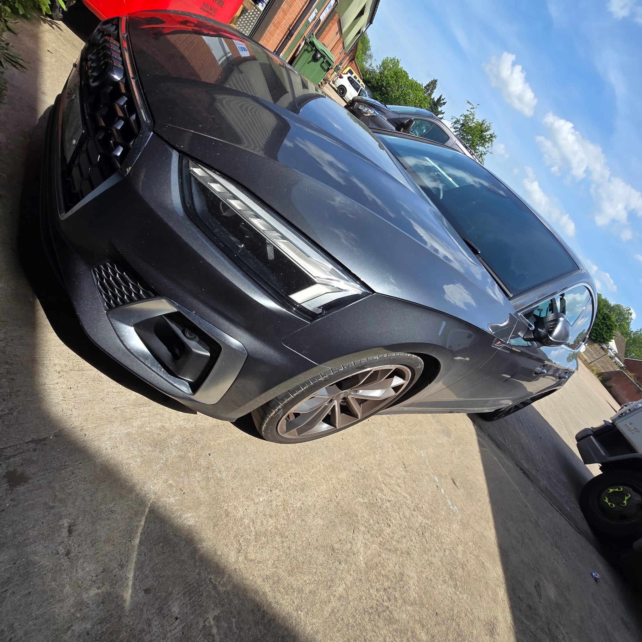 DSG flat bottom steering wheel installed in an Audi A5 for a sportier cabin look