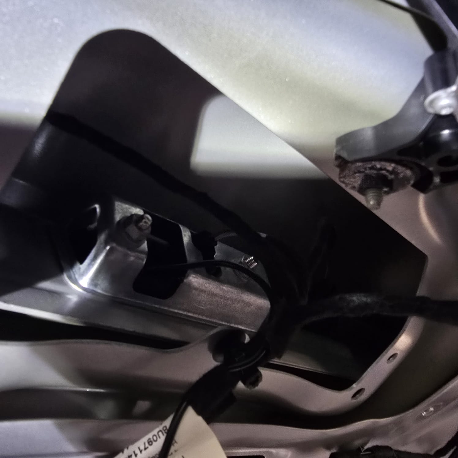 Audi Q3 reverse camera installation close-up