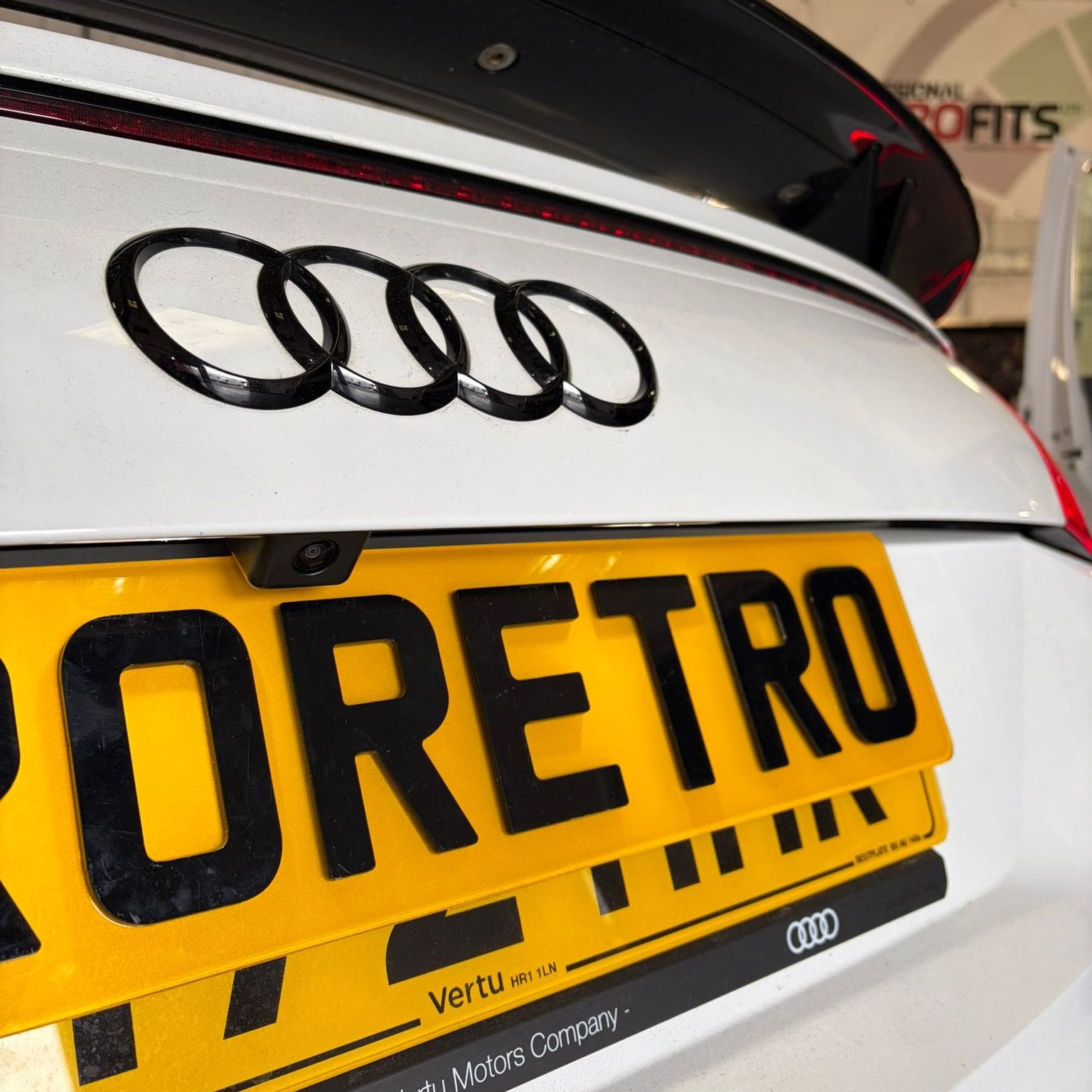Highline rear view camera retrofit on Audi TT showing OEM-style integration to the 5F unit