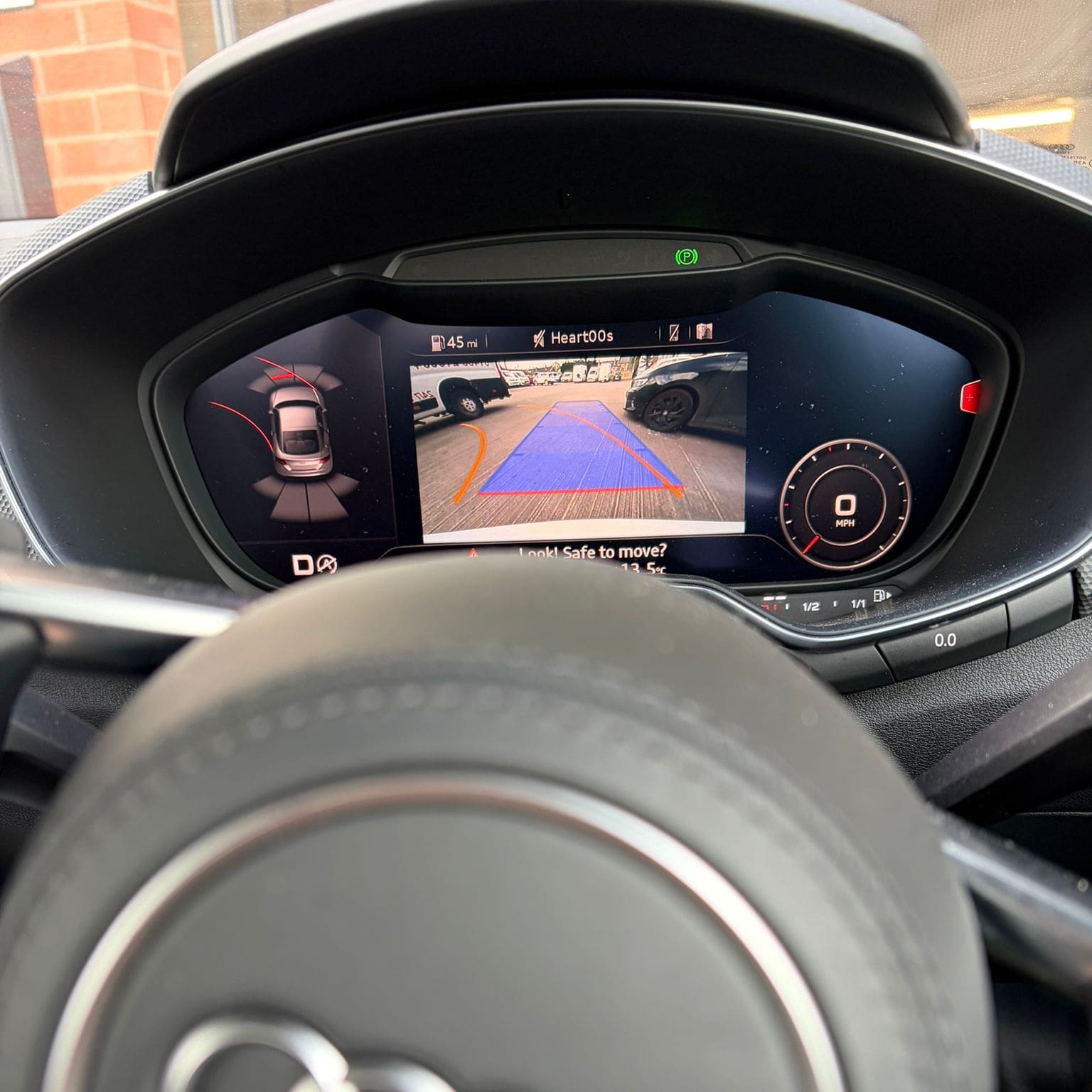 Audi TTS Mk2 front parking sensor retrofit wiring and module integration during installation