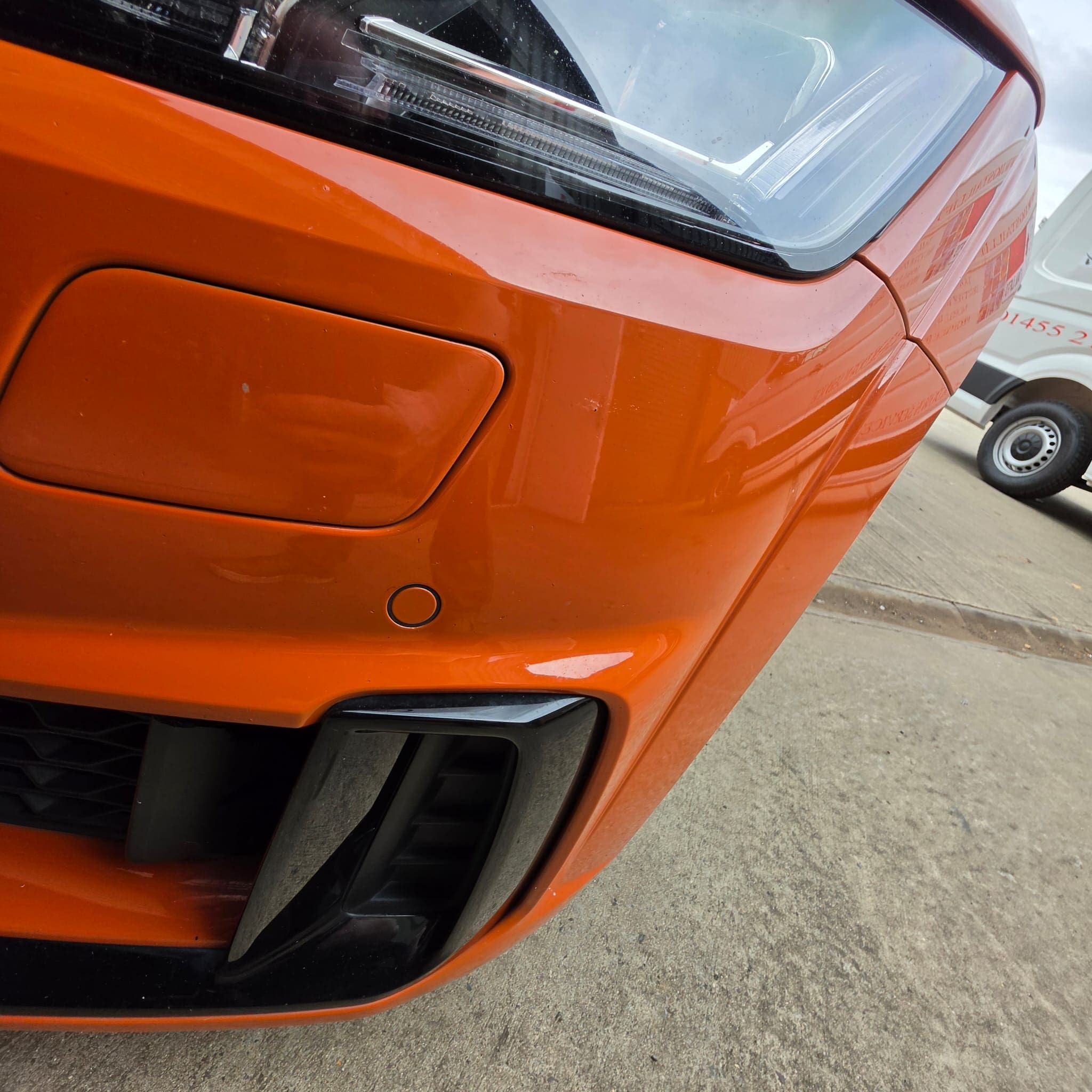 Genuine Audi front parking sensor retrofit parts fitted to Audi TTS Mk3