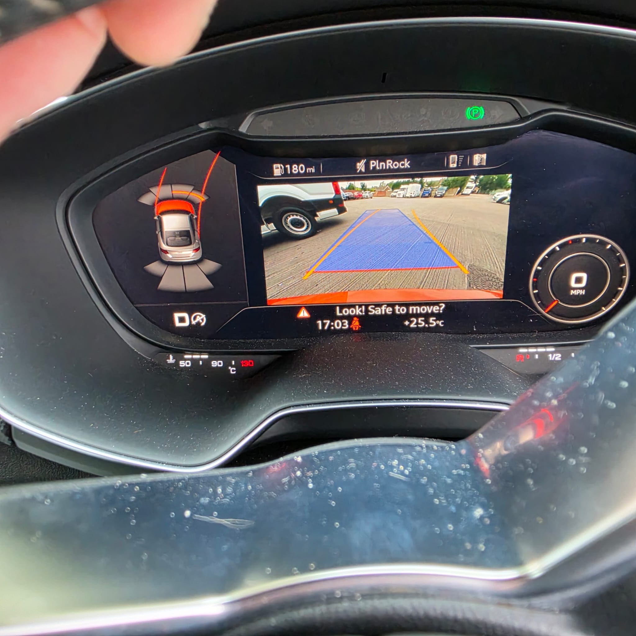 Front parking sensor retrofit installed on Audi TTS Mk3 using genuine Audi parts