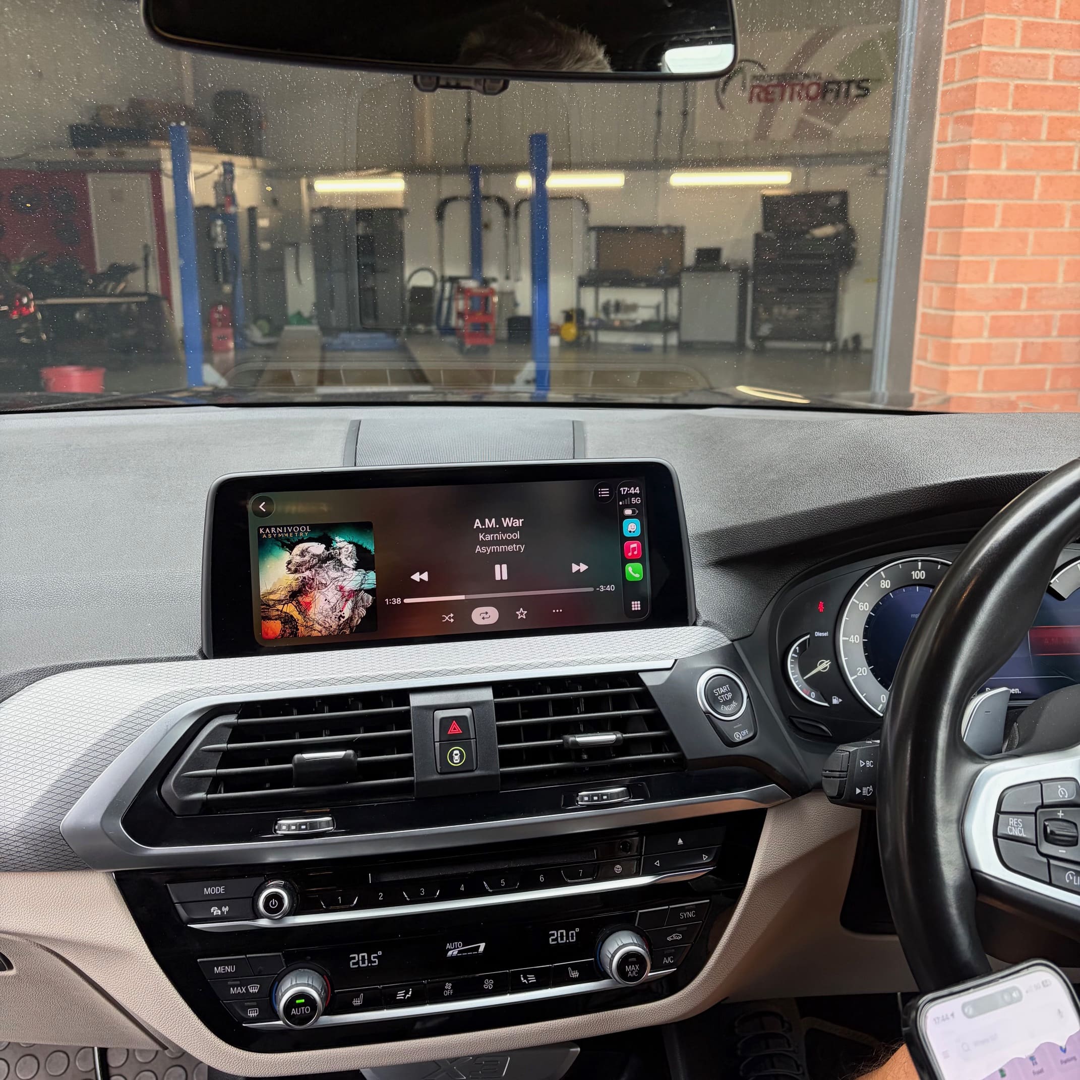 Completed BMW X3 retrofit ready for handover after wireless phone connectivity upgrade