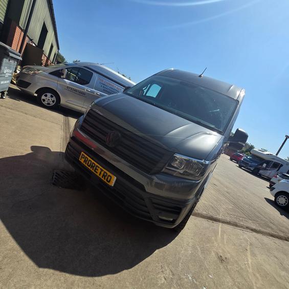 VW Crafter SmartTrack S5 tracker installation in progress