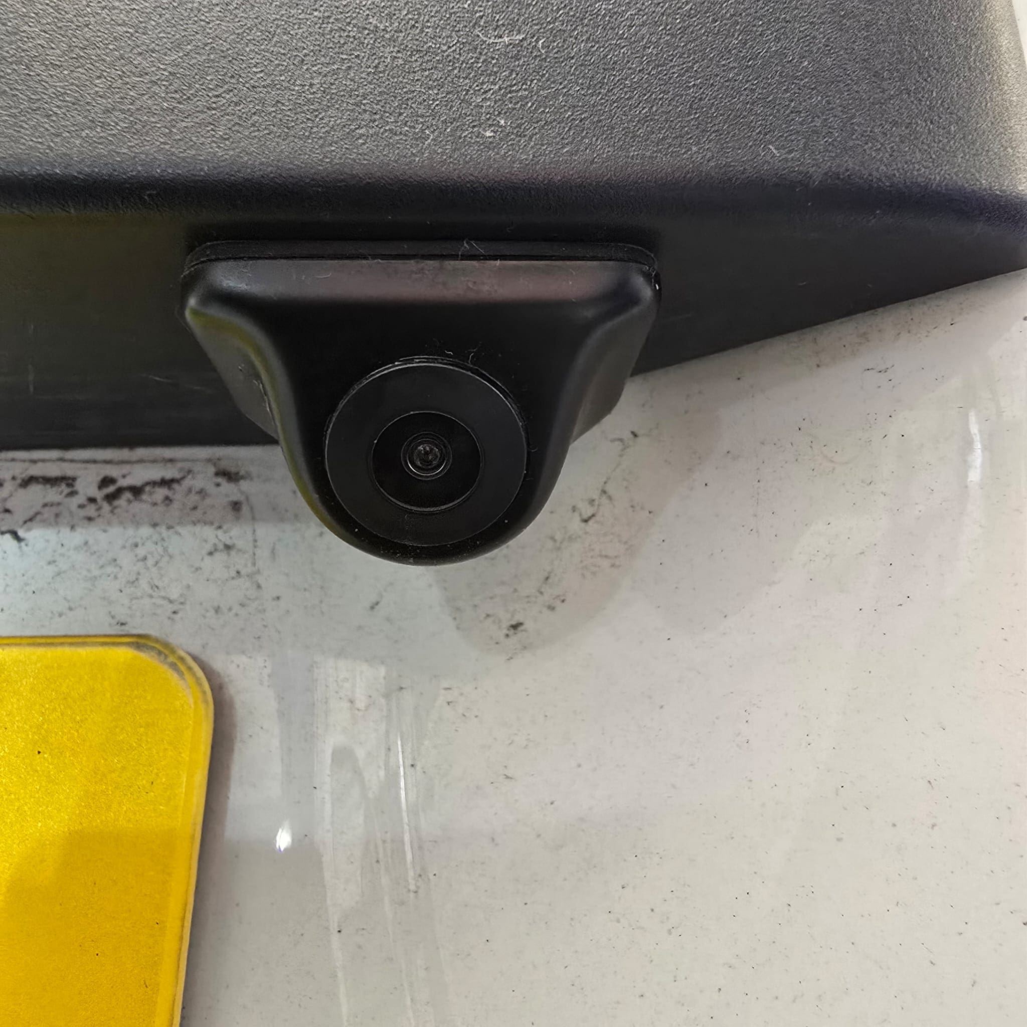 Final inspection of pop top roof wiring route after rear view camera retrofit installation