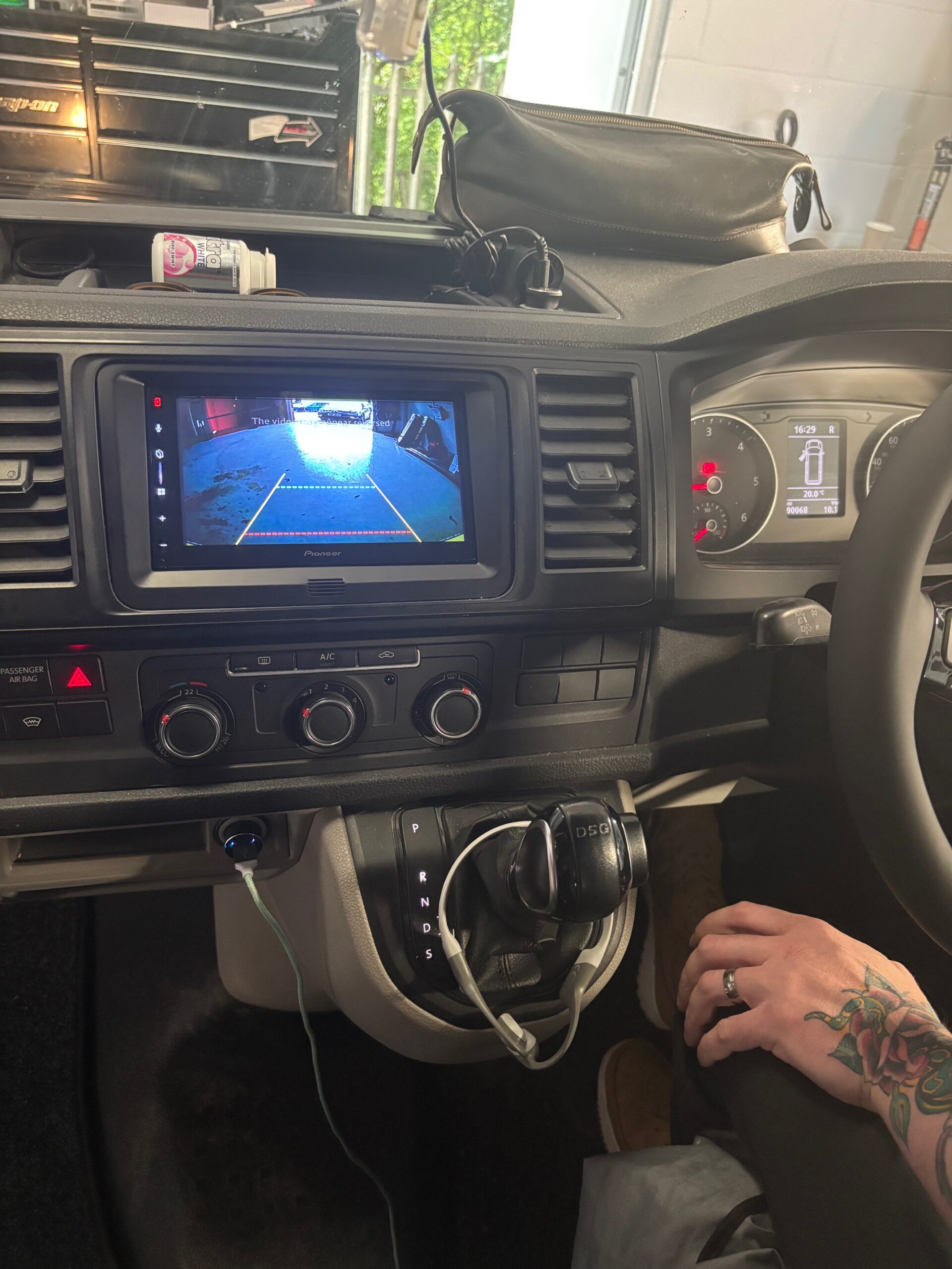 VW T6 retrofit steering wheel and multimedia upgrade Higham