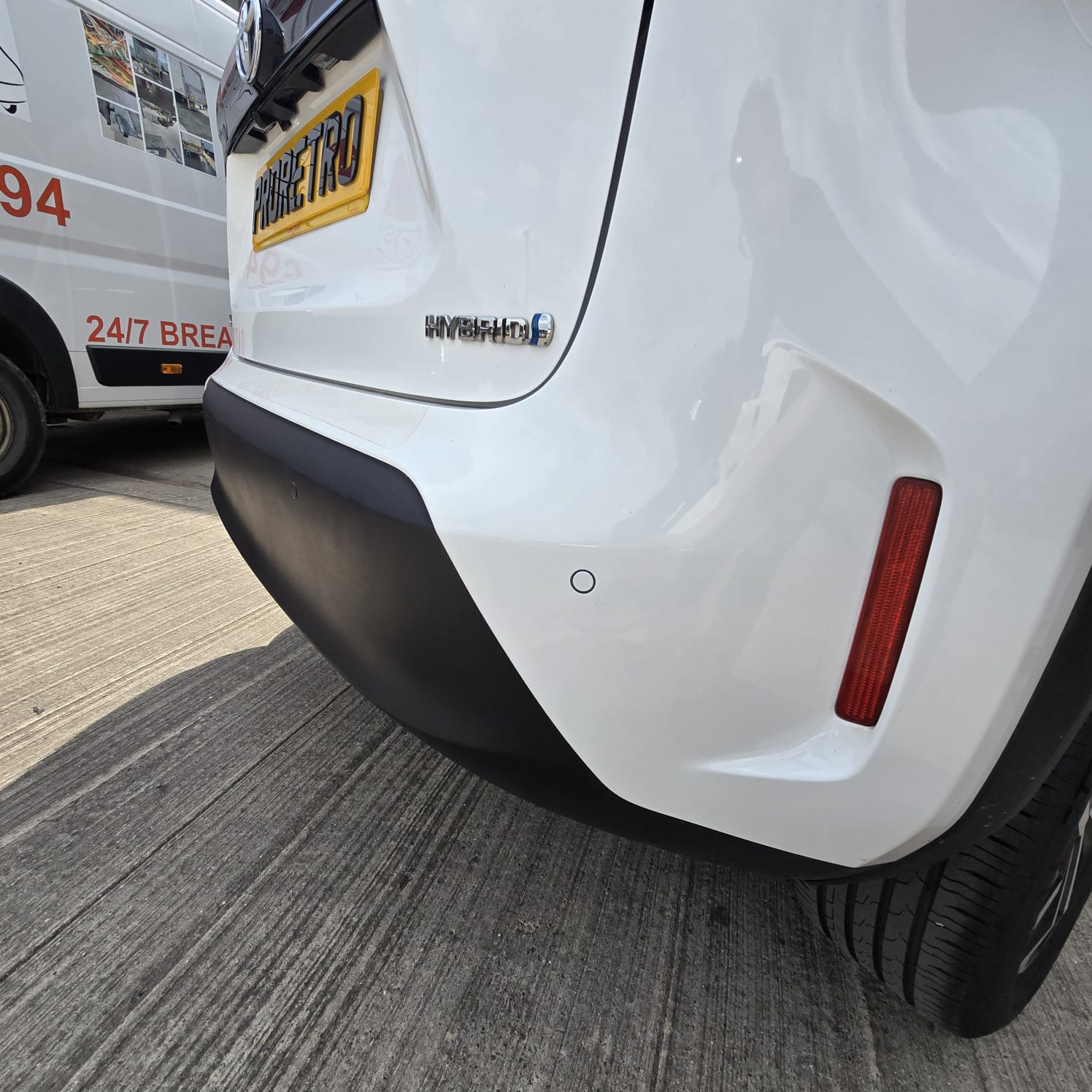 2025 Toyota Yaris Hybrid flush-fit parking sensor retrofit