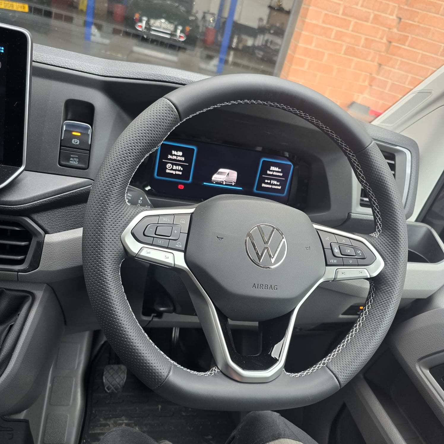 VW Crafter 2025 Custom Steering Wheel Close-Up