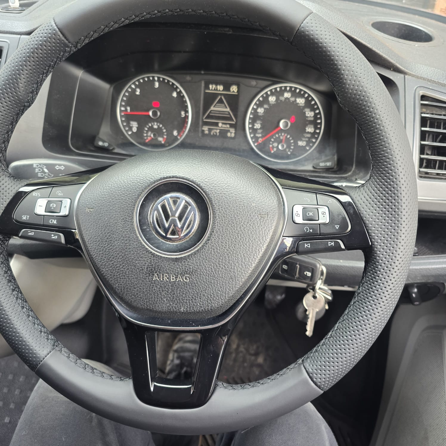 Nappa leather steering wheel VW T6 upgrade