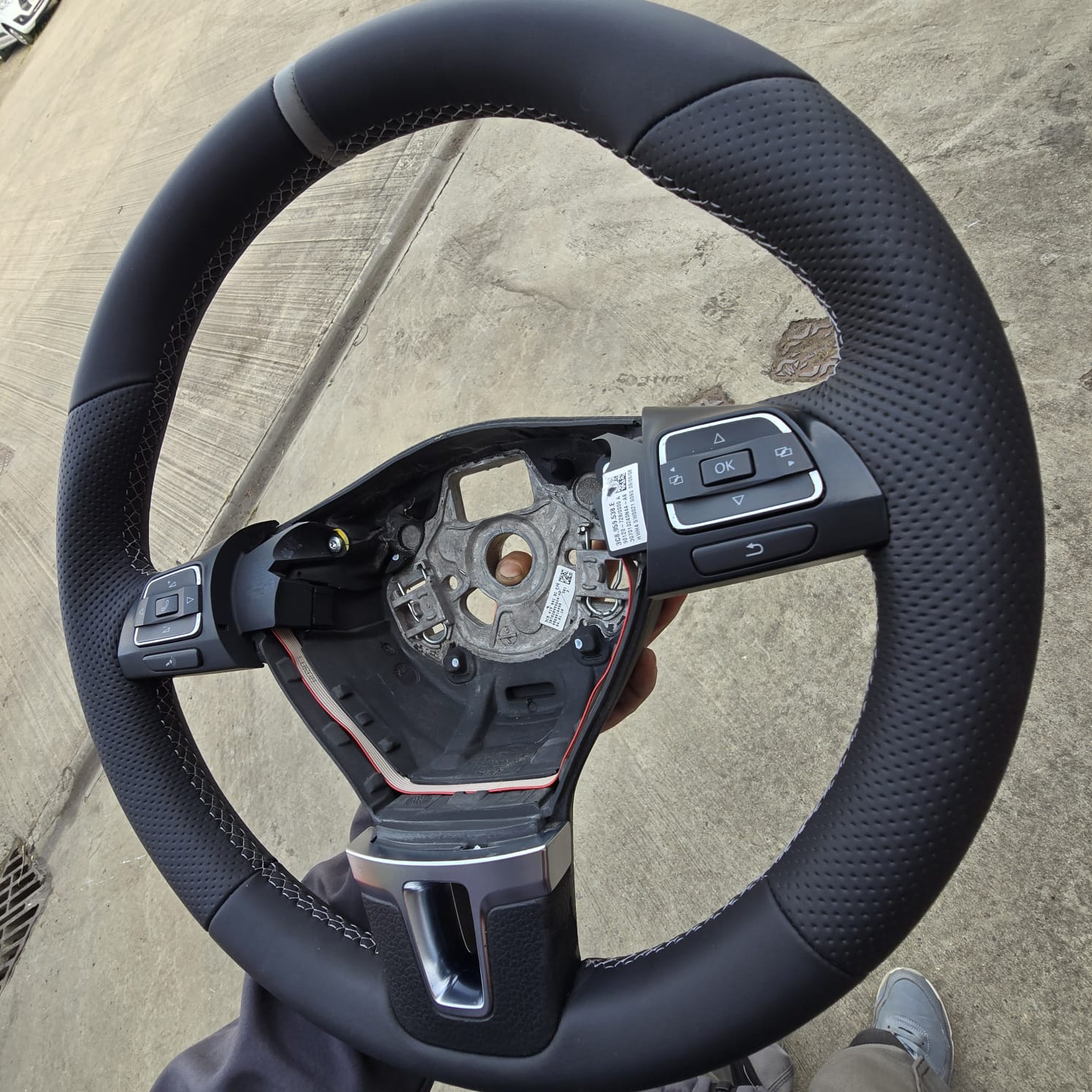 VW T5.1 Leather Steering Wheel Install UK