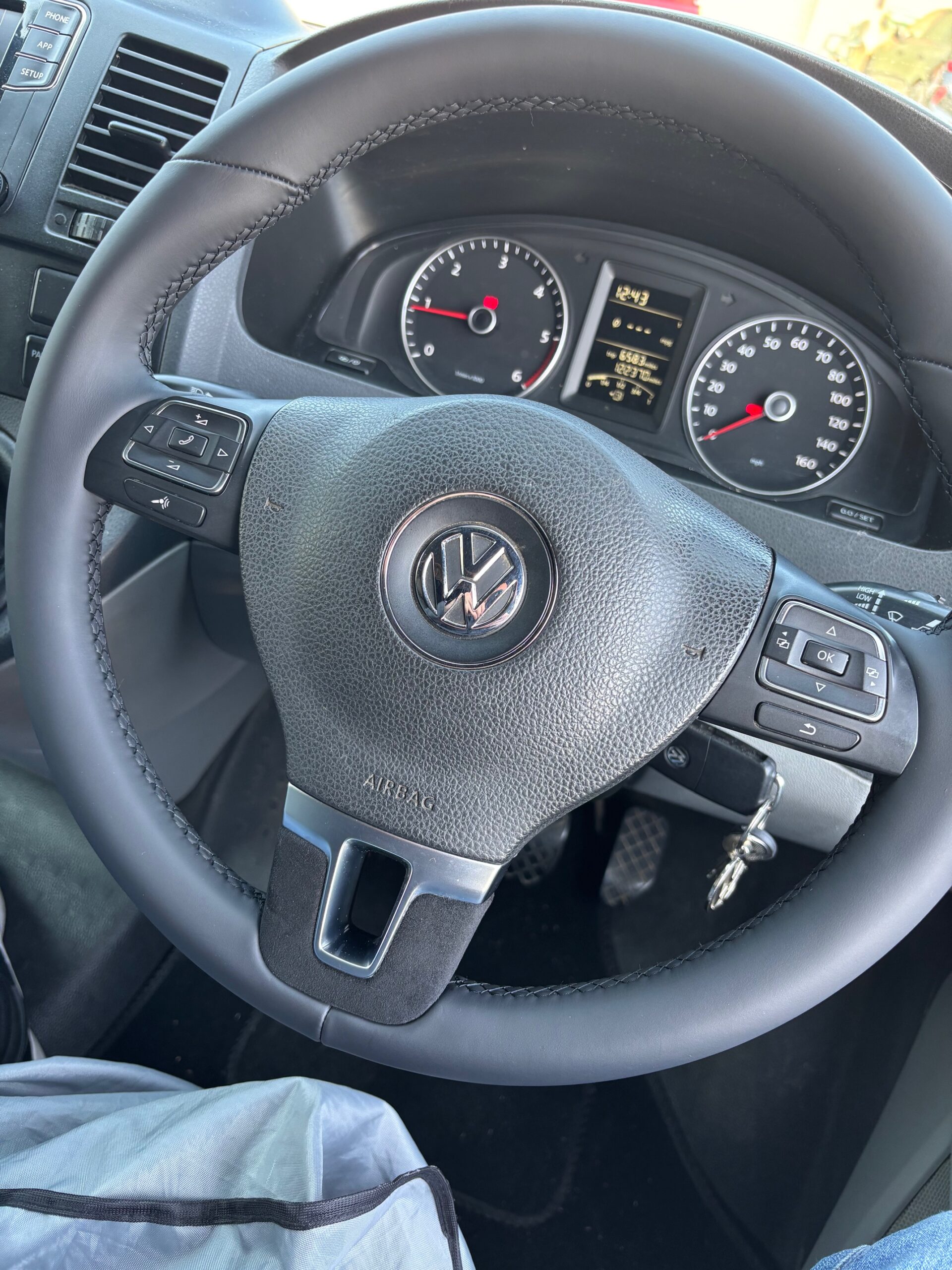 Napa Leather Steering Wheel Retrofit in Redditch VW T5.1