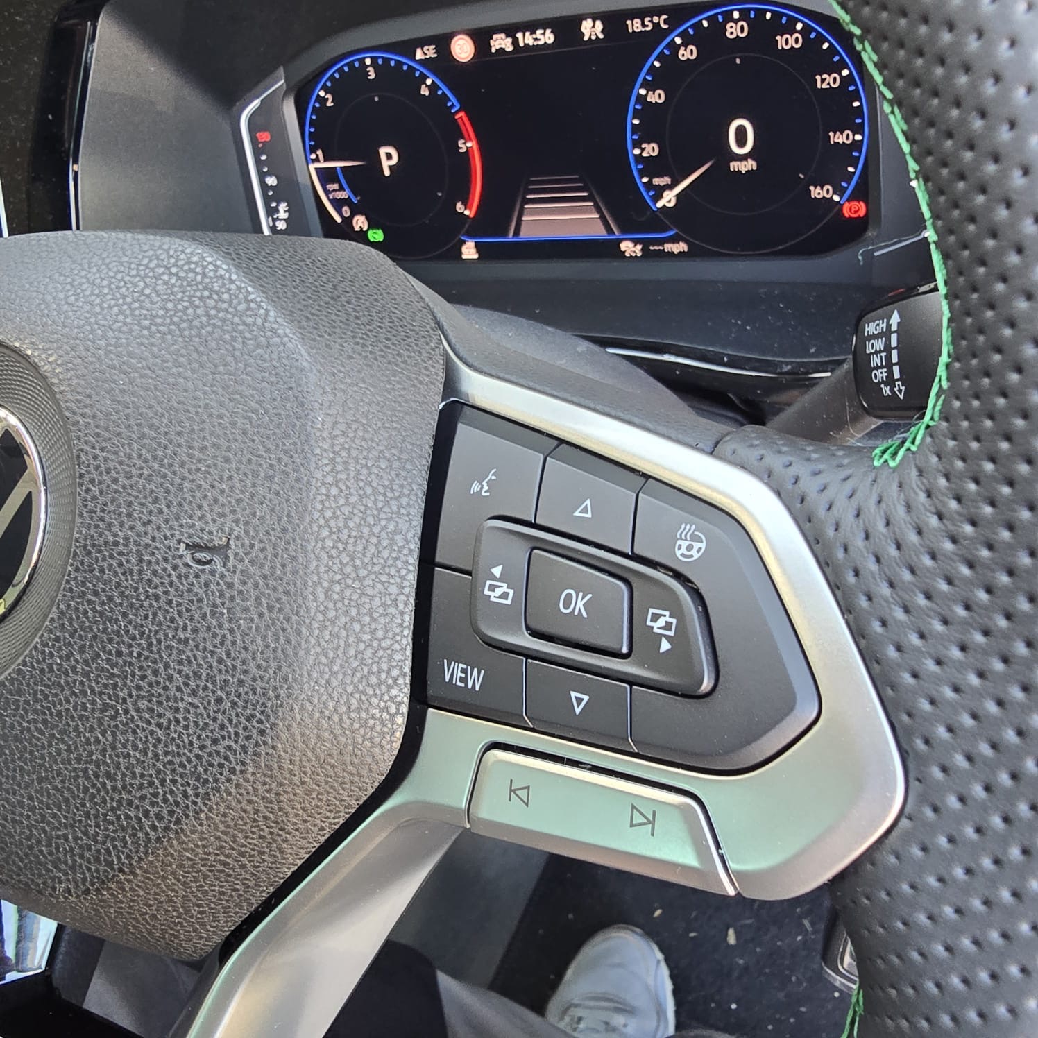VW T6.1 California heated steering wheel close-up