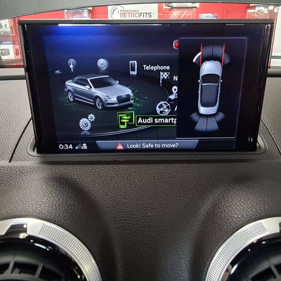 Audi A3 8V factory-style front parking sensors installed