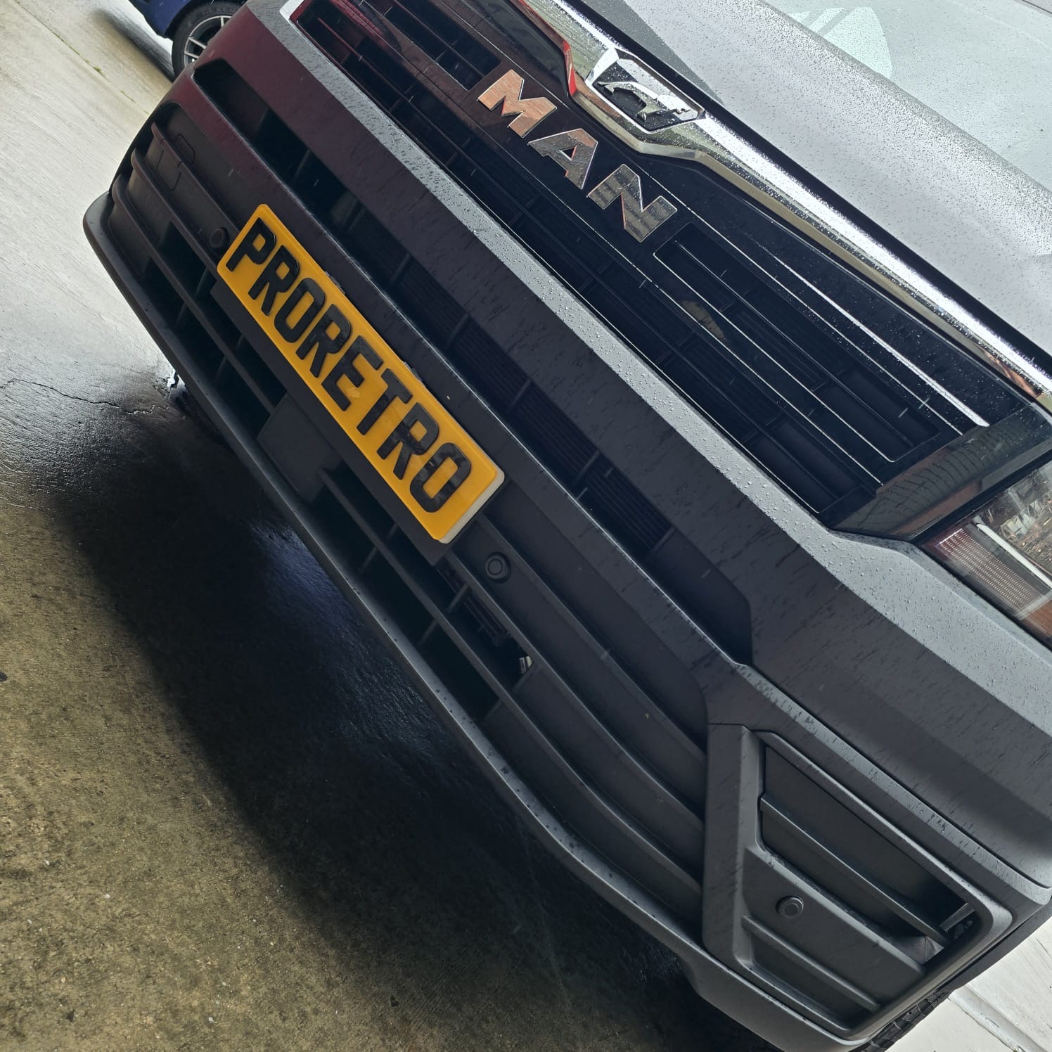 MAN TGE camper rear parking sensors installation view