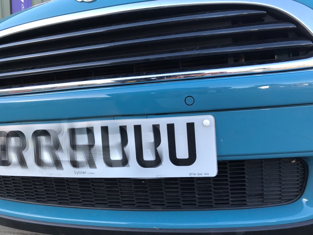 Mini Cooper with flush-fit sensor retrofit