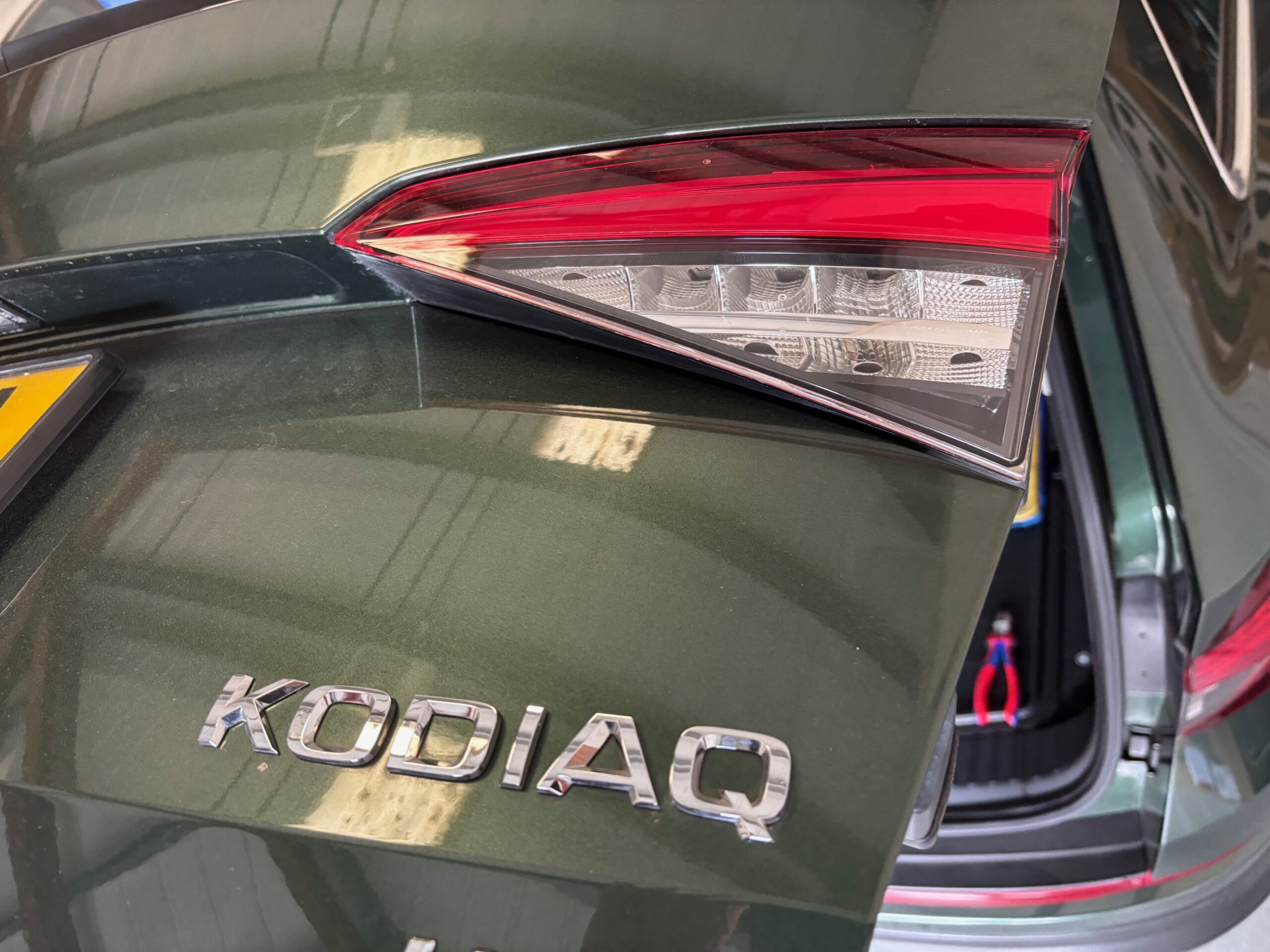 Completed retrofit of Skoda Kodiaq fog lights