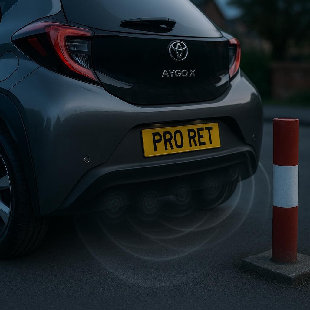 Parking sensors installation example