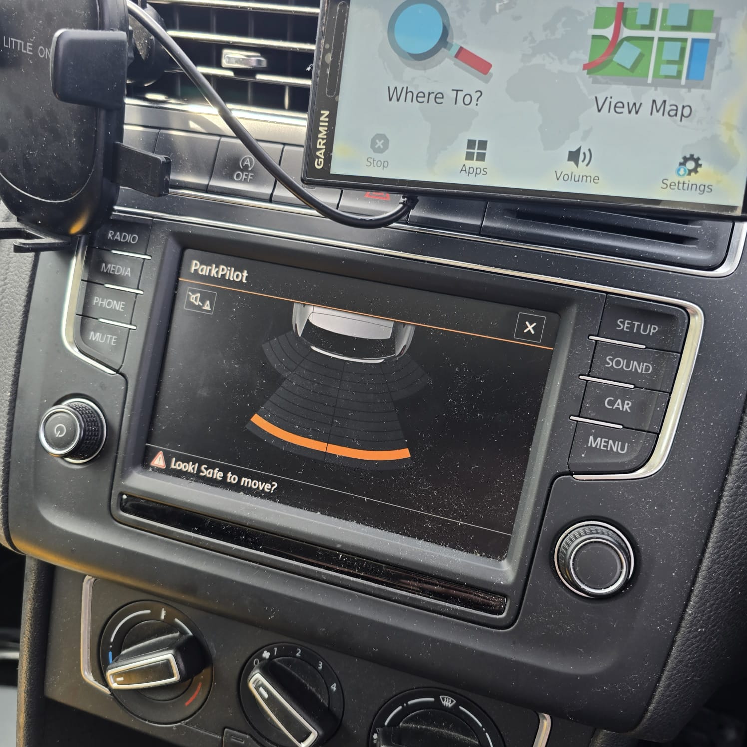 OEM visual parking display VW Polo 6C