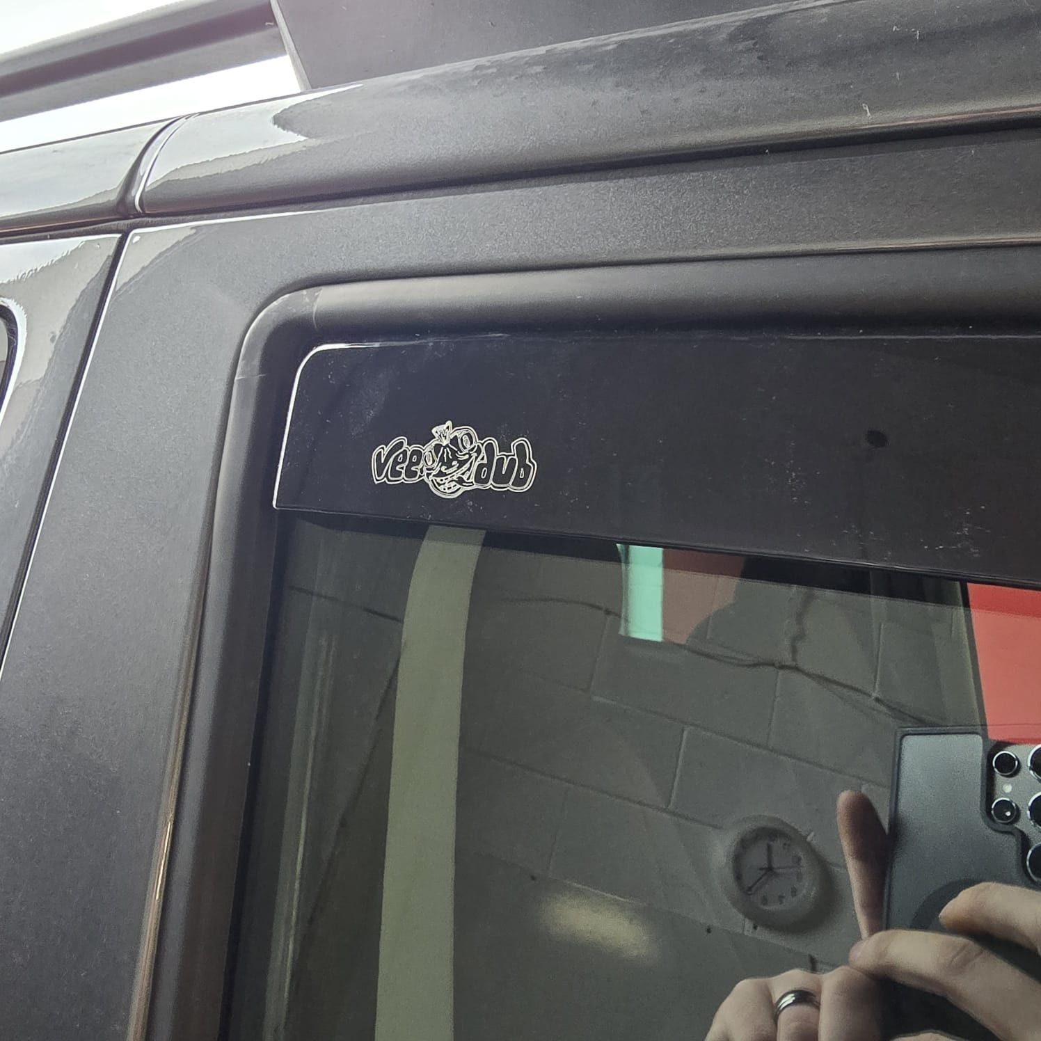 Professional VW T6.1 wind deflectors install on a Kombi van