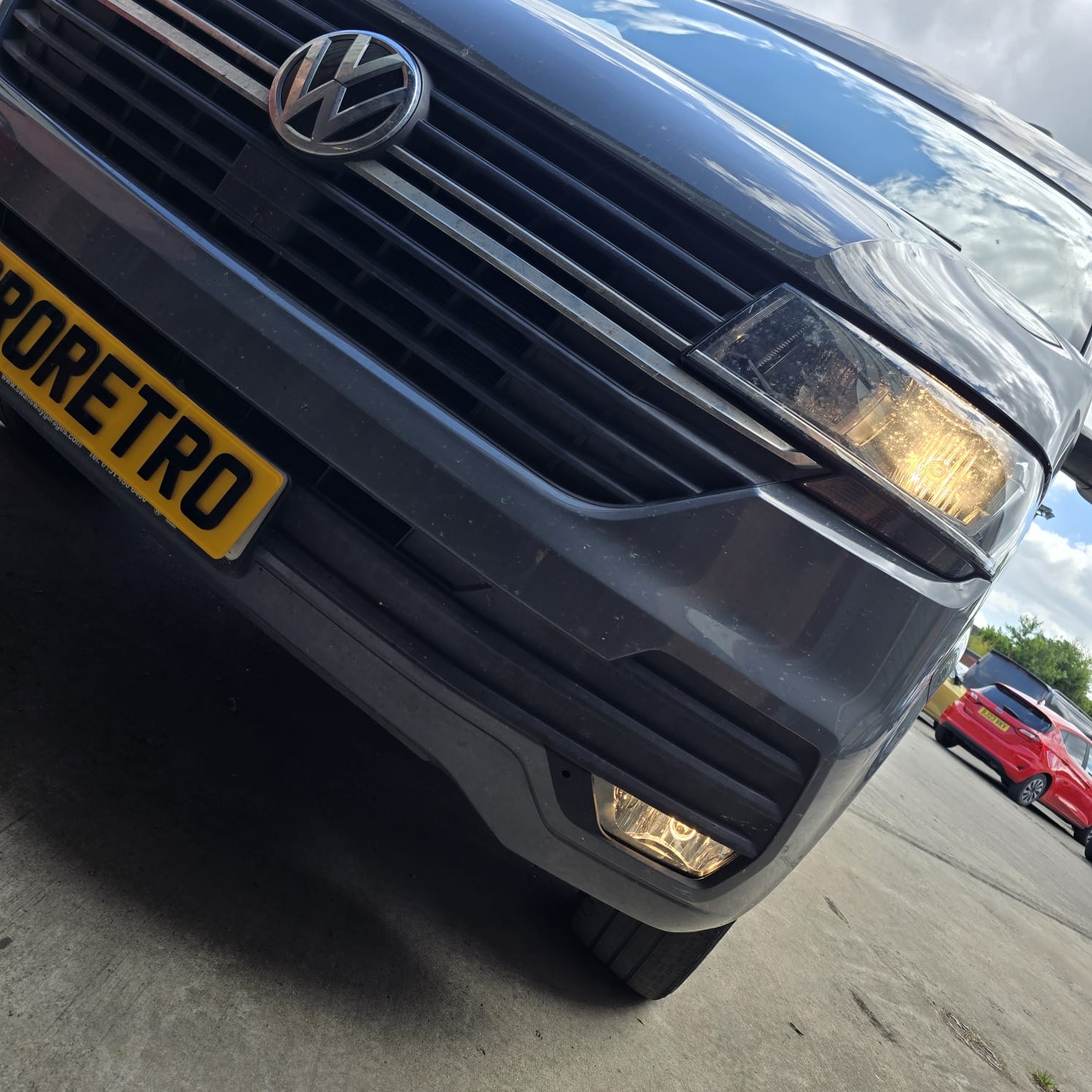 VW T6.1 fog light retrofit with factory finish