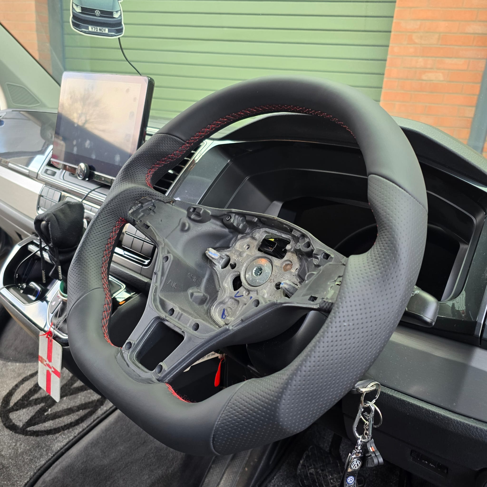 Perforated Leather VW T6 Steering Wheel Upgrade