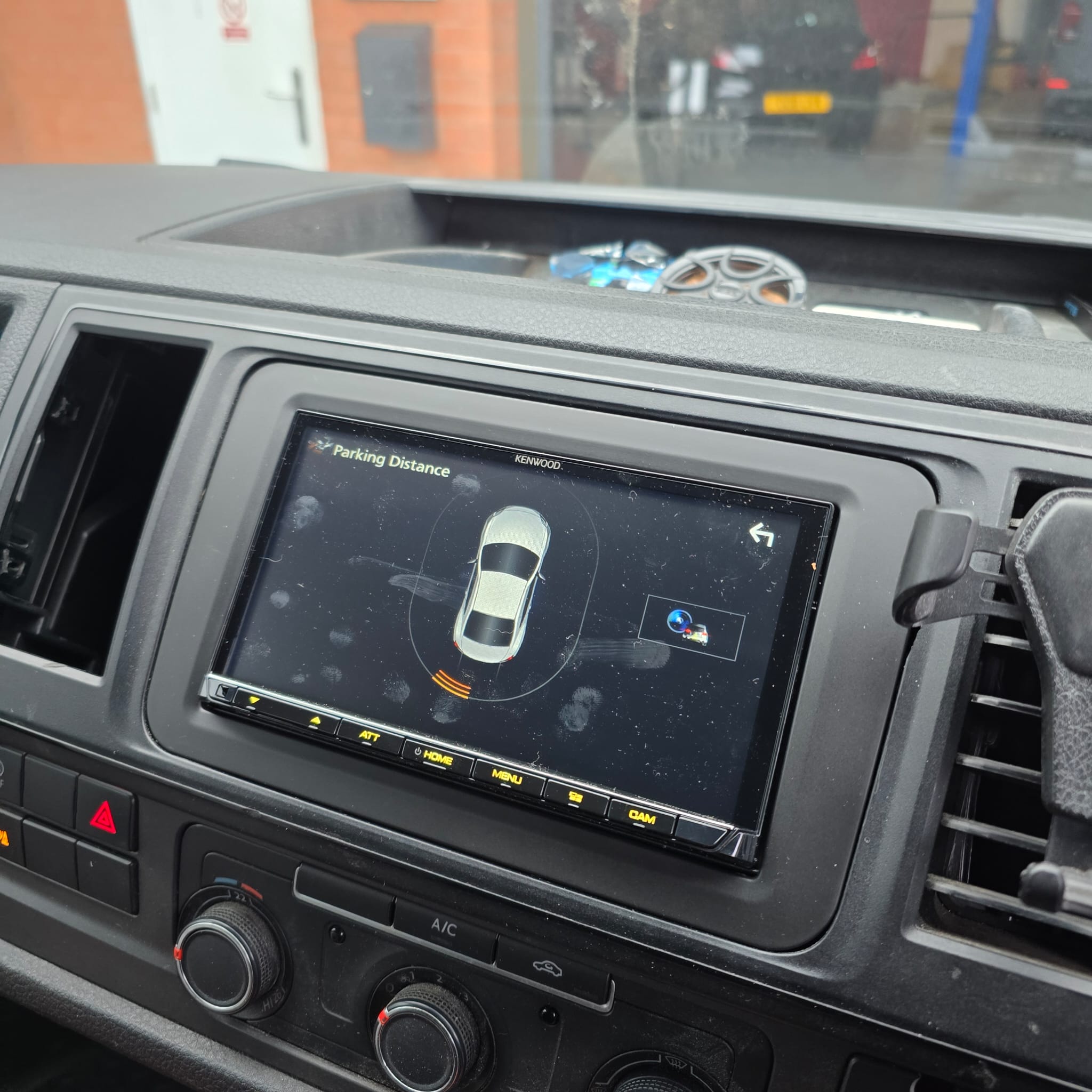 Clean VW T6 reverse camera installation with Kenwood head unit