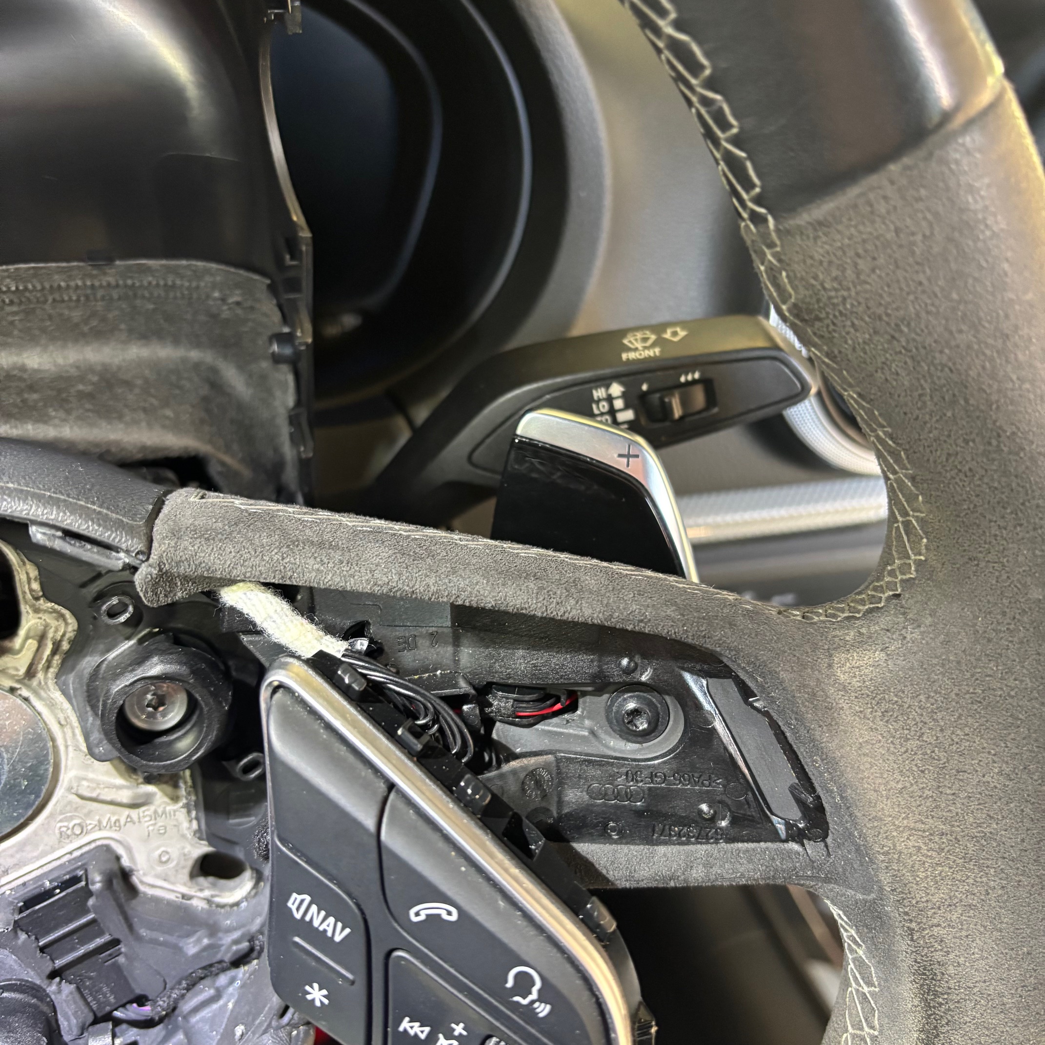 Audi RS3 paddle retrofit process