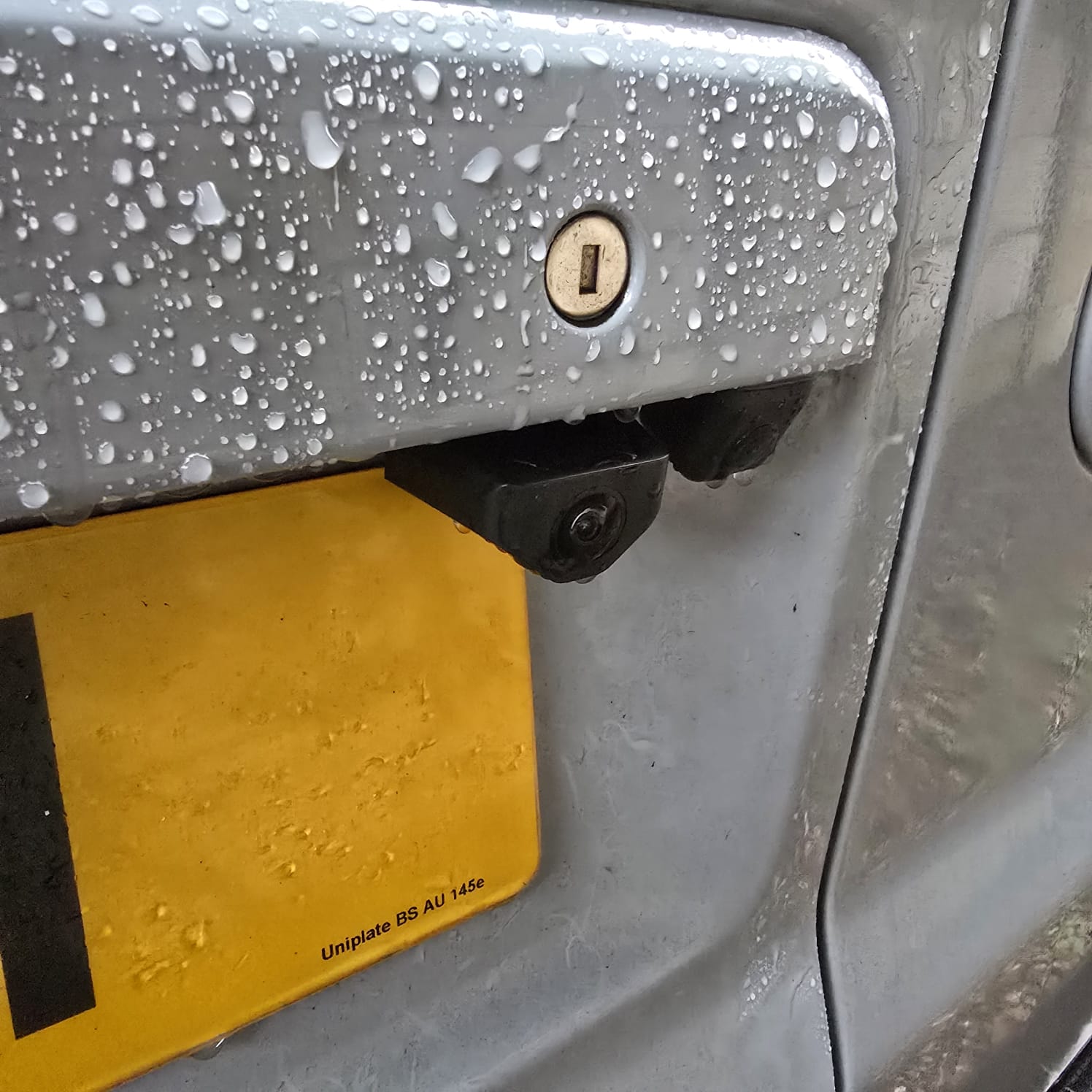 Rear view camera installed on VW T6 campervan