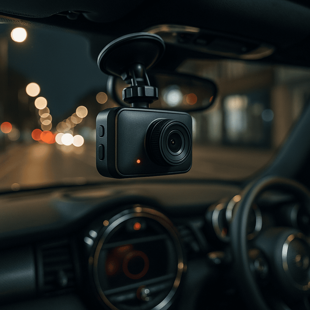 Dash cam installation example