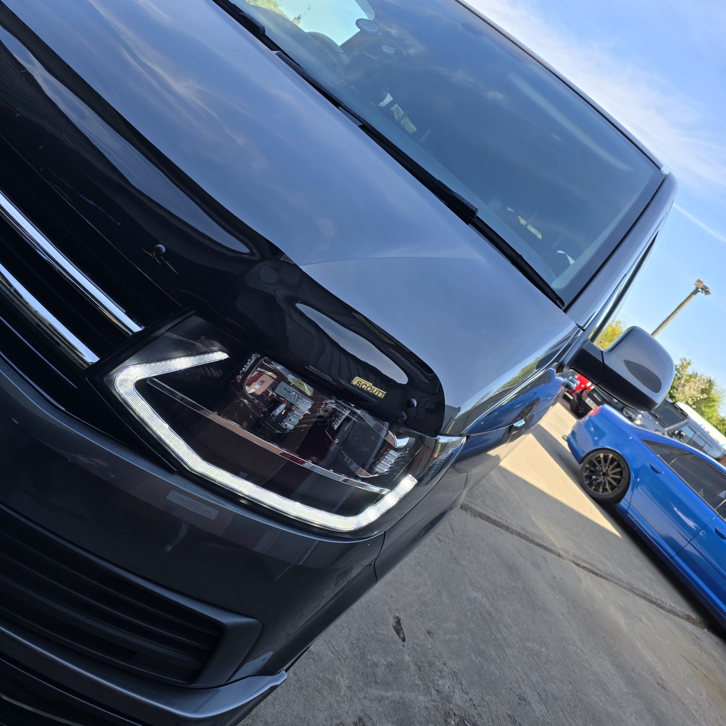 Volkswagen ACC retrofit and custom wheel closeup