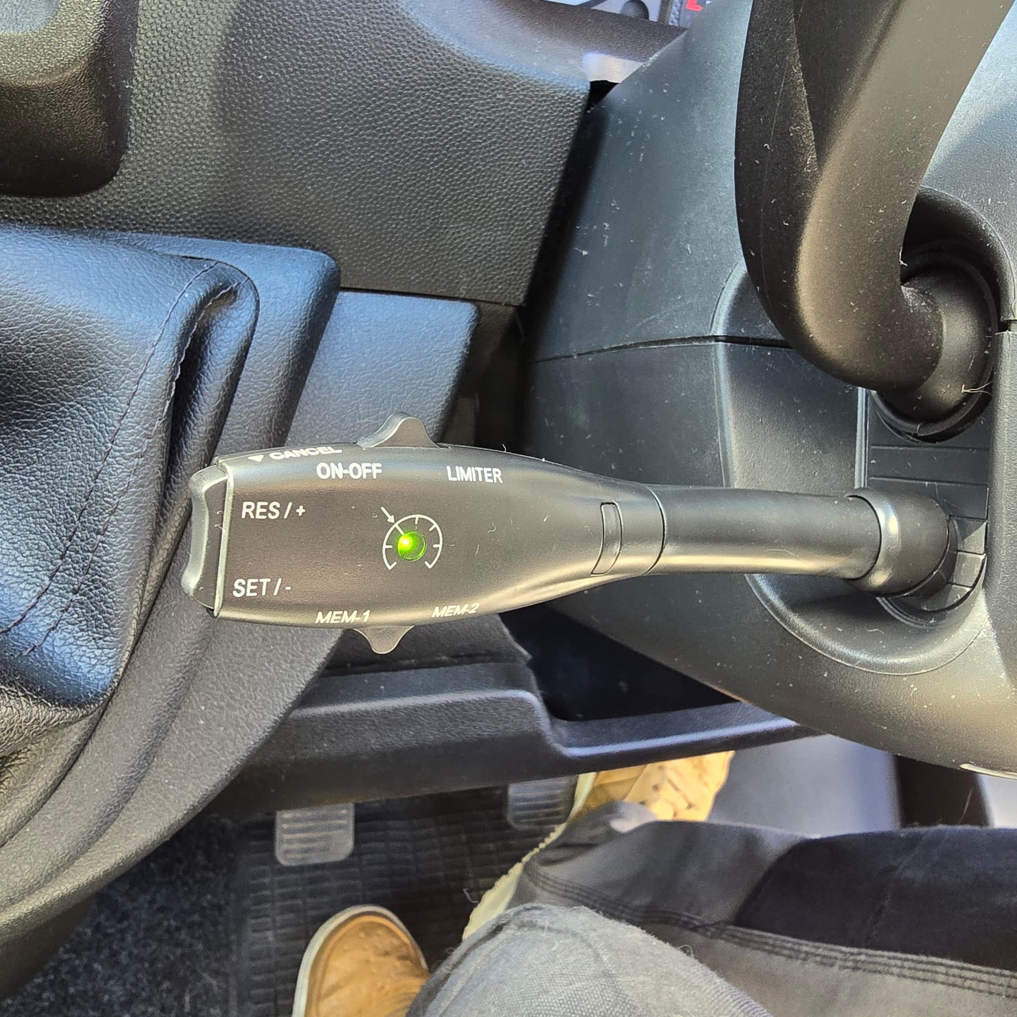 Fiat Ducato motorhome during final checks after cruise control installation