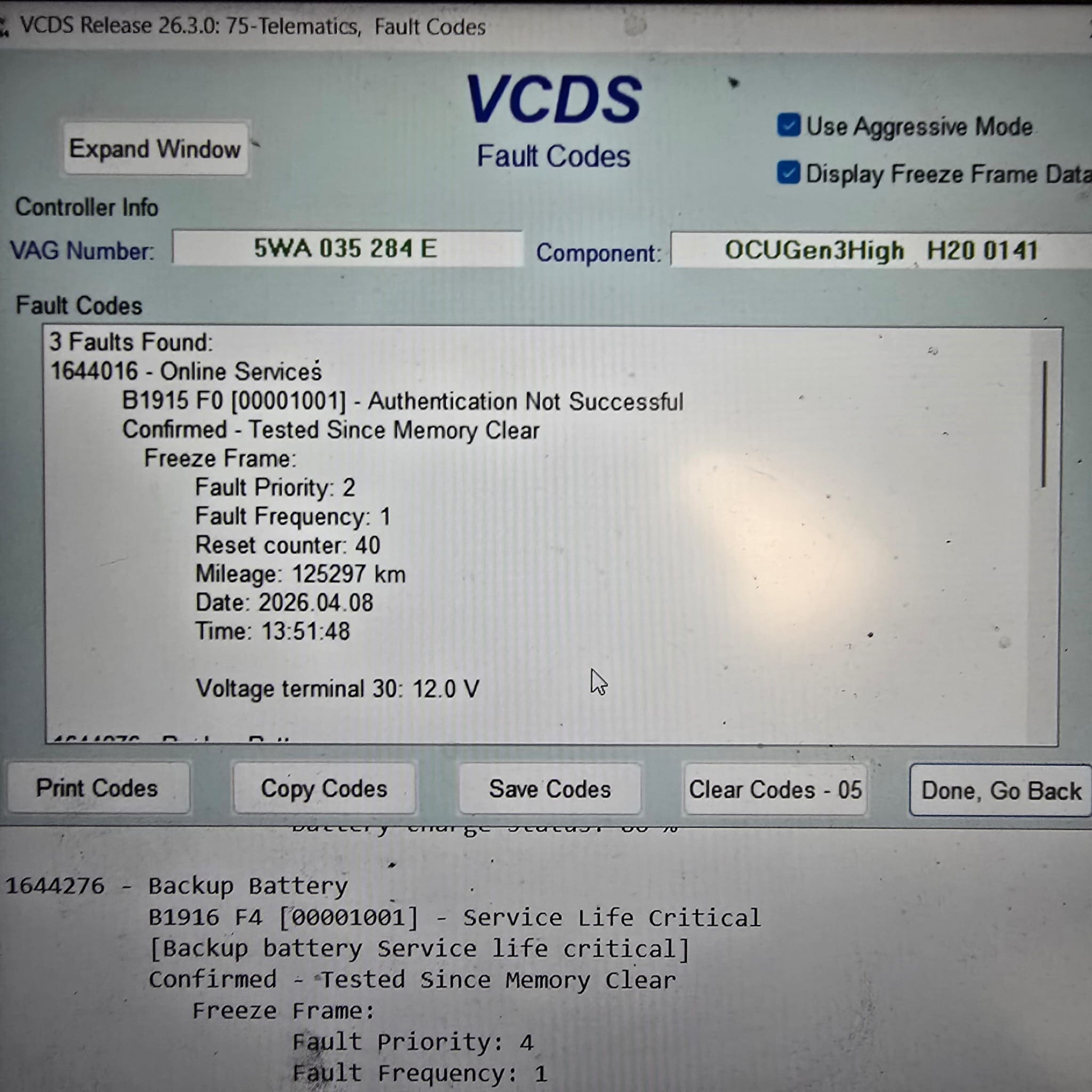 ODIS software work being performed after battery control module replacement on VW Transporter T6.1