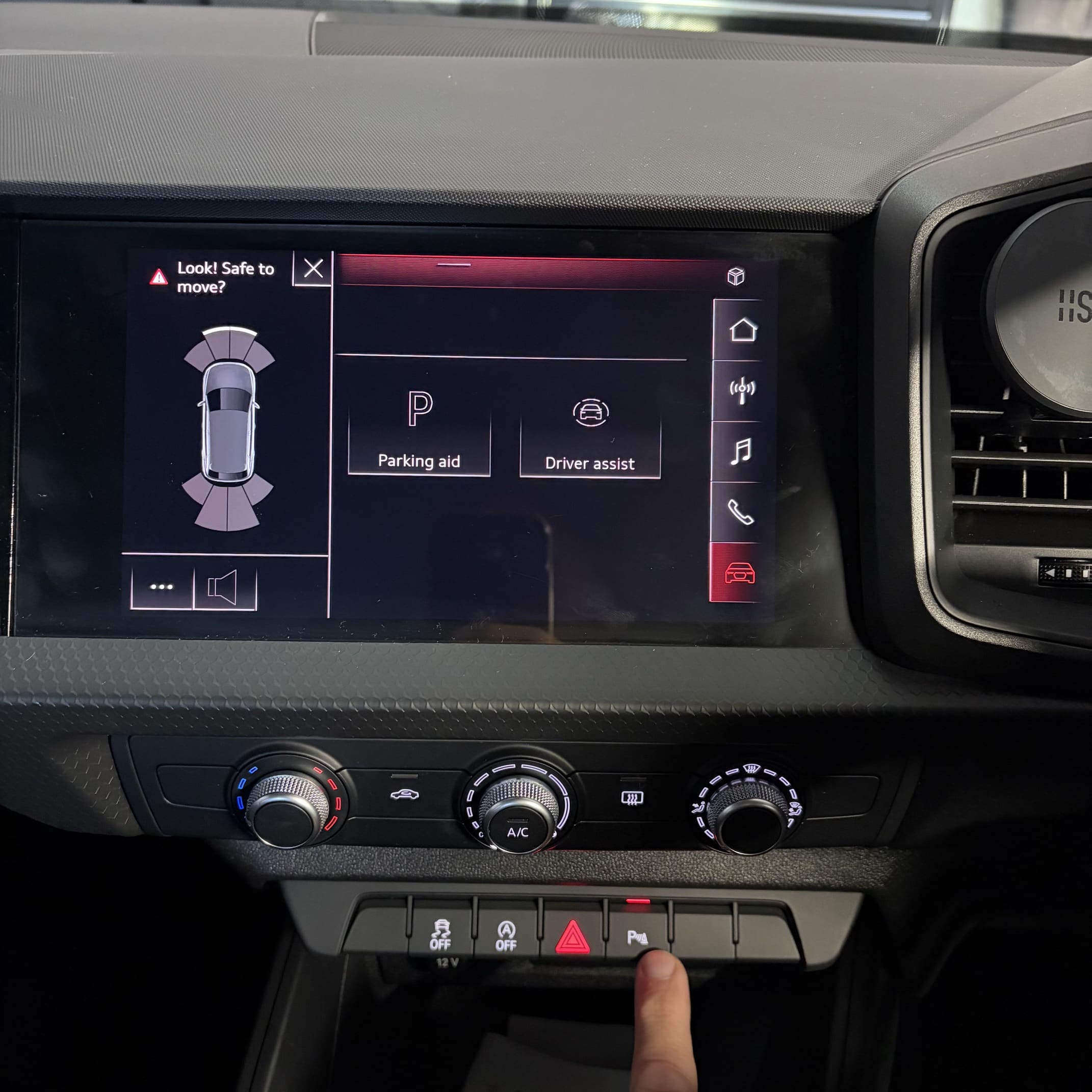 2021 Audi A1 fitted with genuine front and rear parking sensors integrated into the factory system