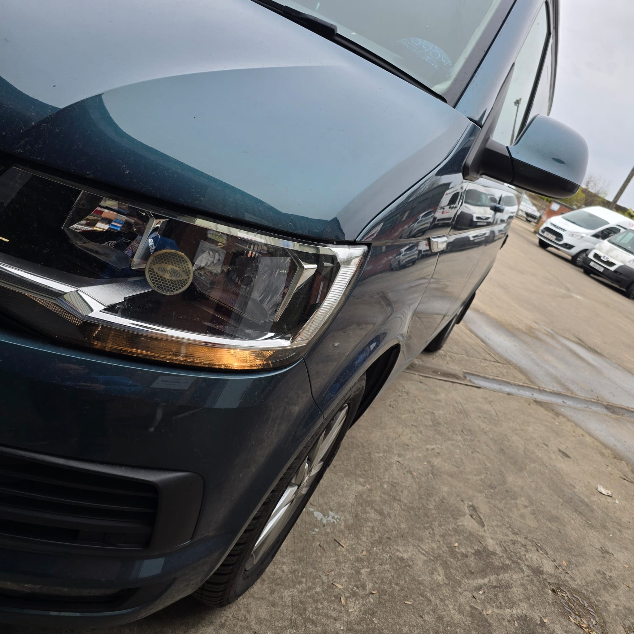 Kenwood DNX5190DABS powered on with radio and navigation ready in a VW Transporter T6