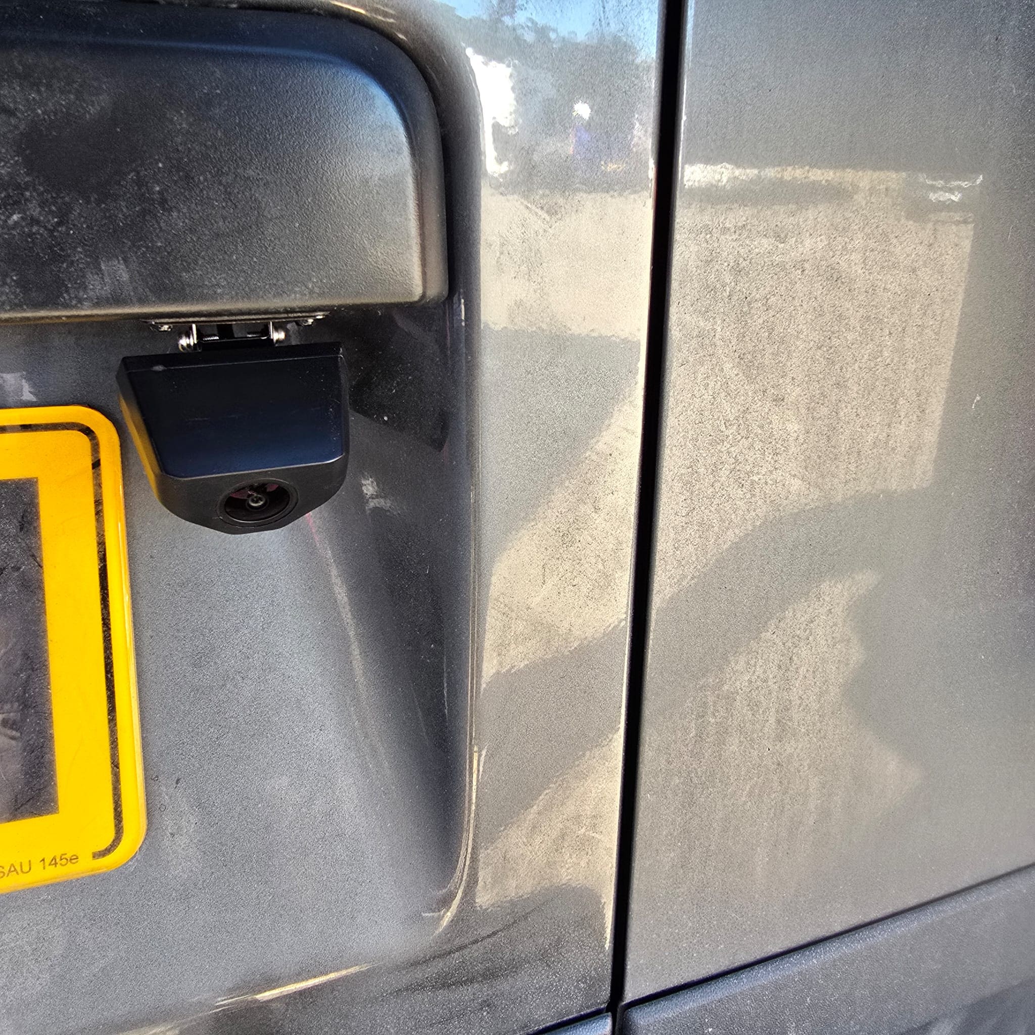 Rear reversing light upgrade using Lazerlamps fitted into custom-made panels on a MAN TGE