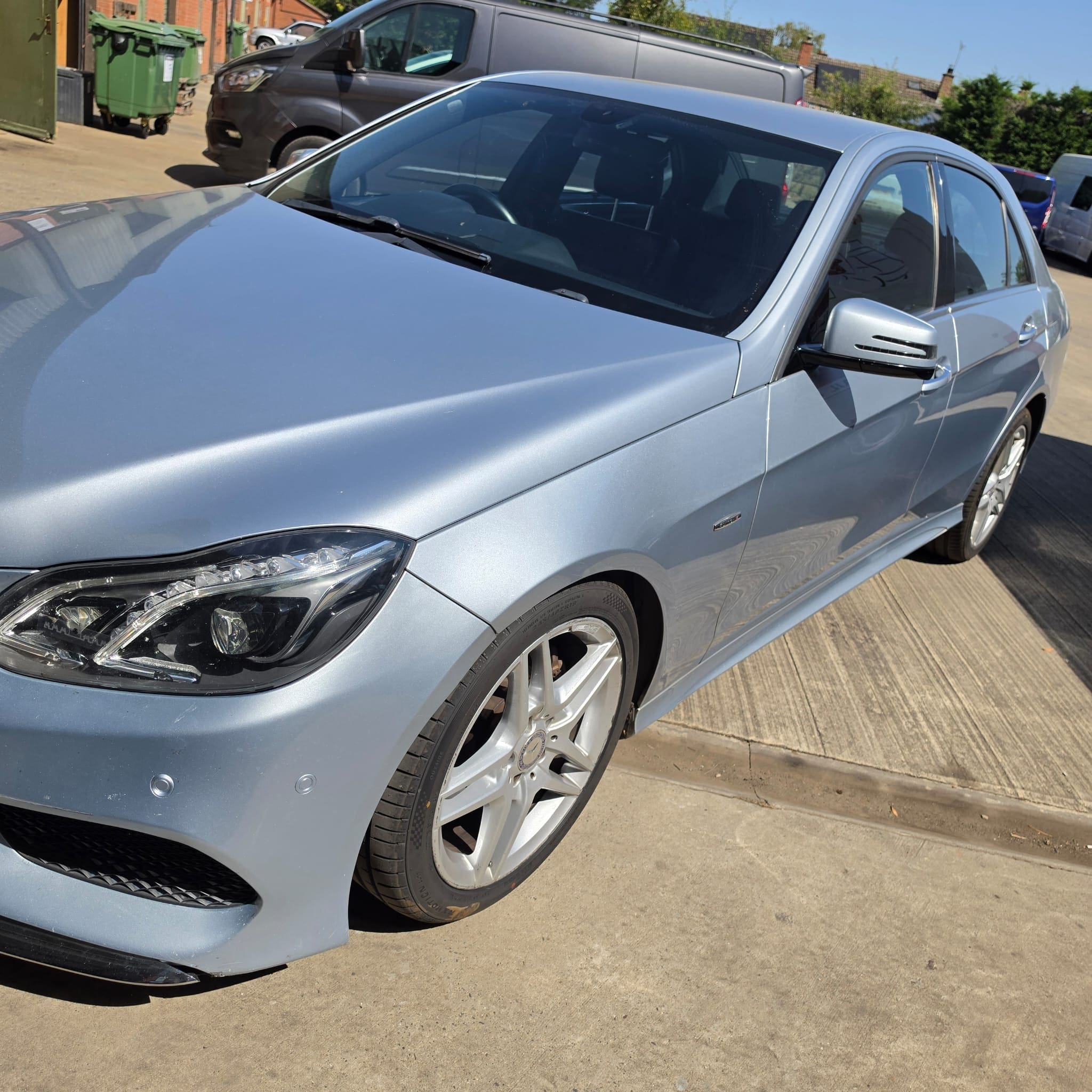Finished Mercedes E-Class cabin after interior trim replacement and refit