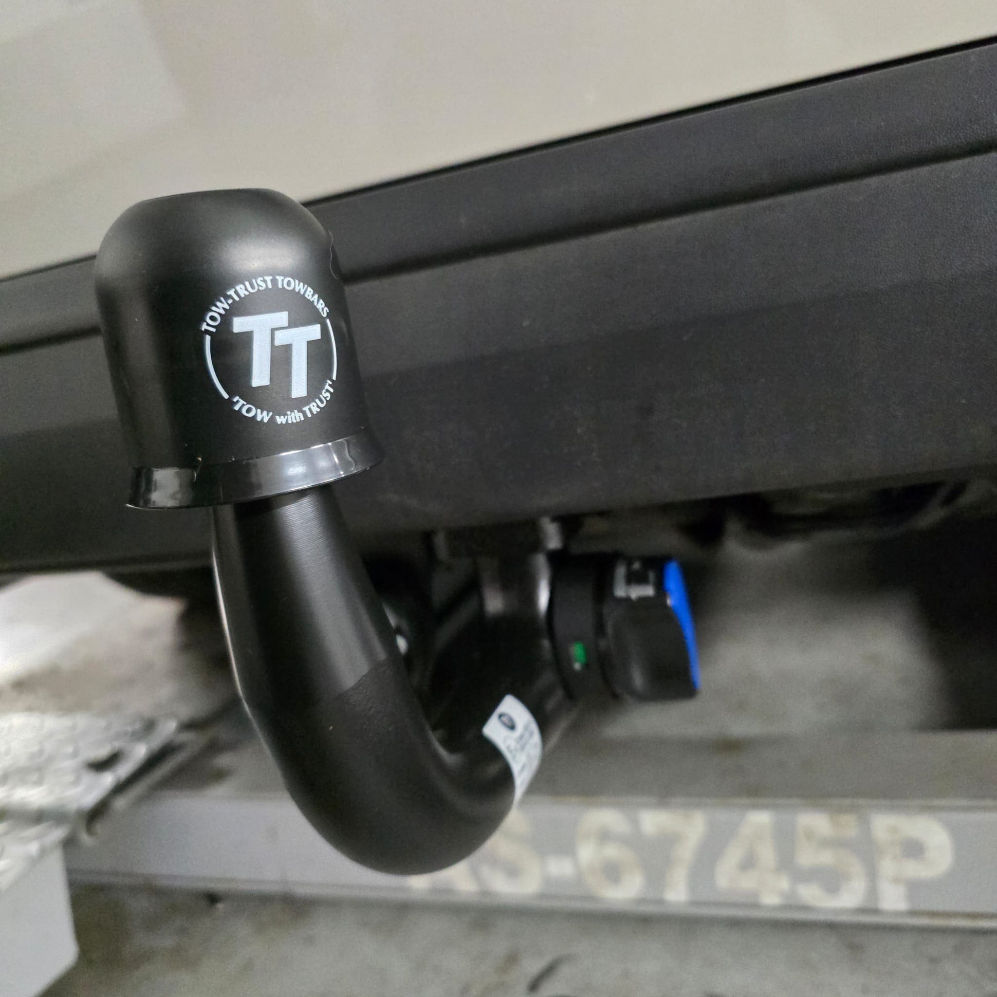 13-pin dedicated towbar electrics installed with wiring routed neatly and safely