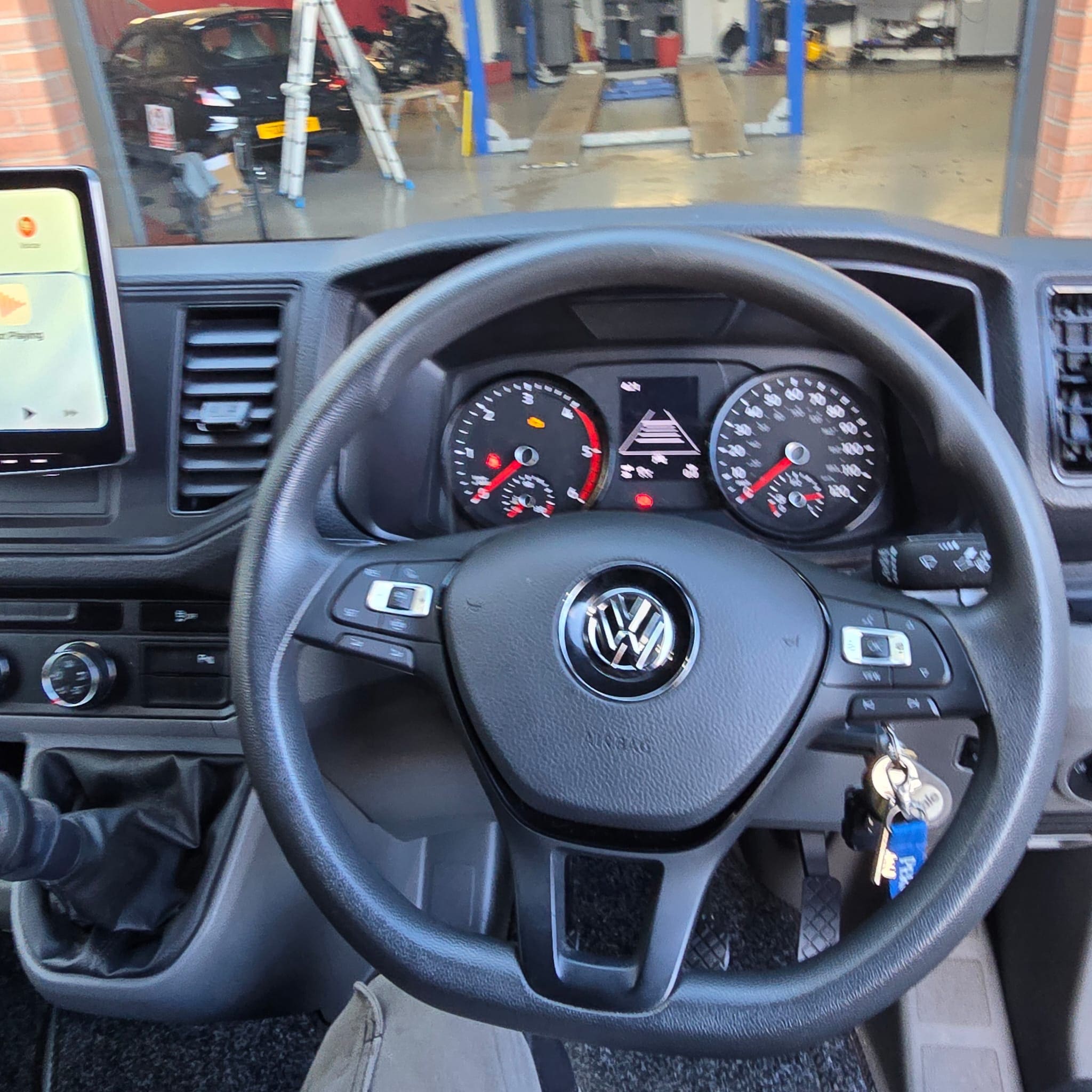 Alpine Halo stereo installed as part of the upgrade after the camera issue was corrected