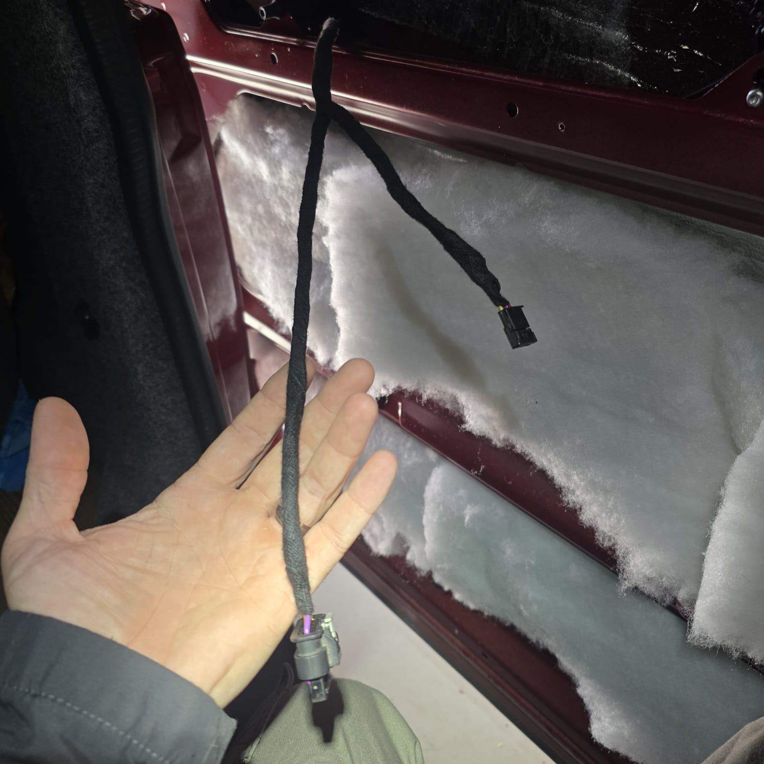 Red VW Transporter T6.1 Soft Close Retrofit Latch Close-Up