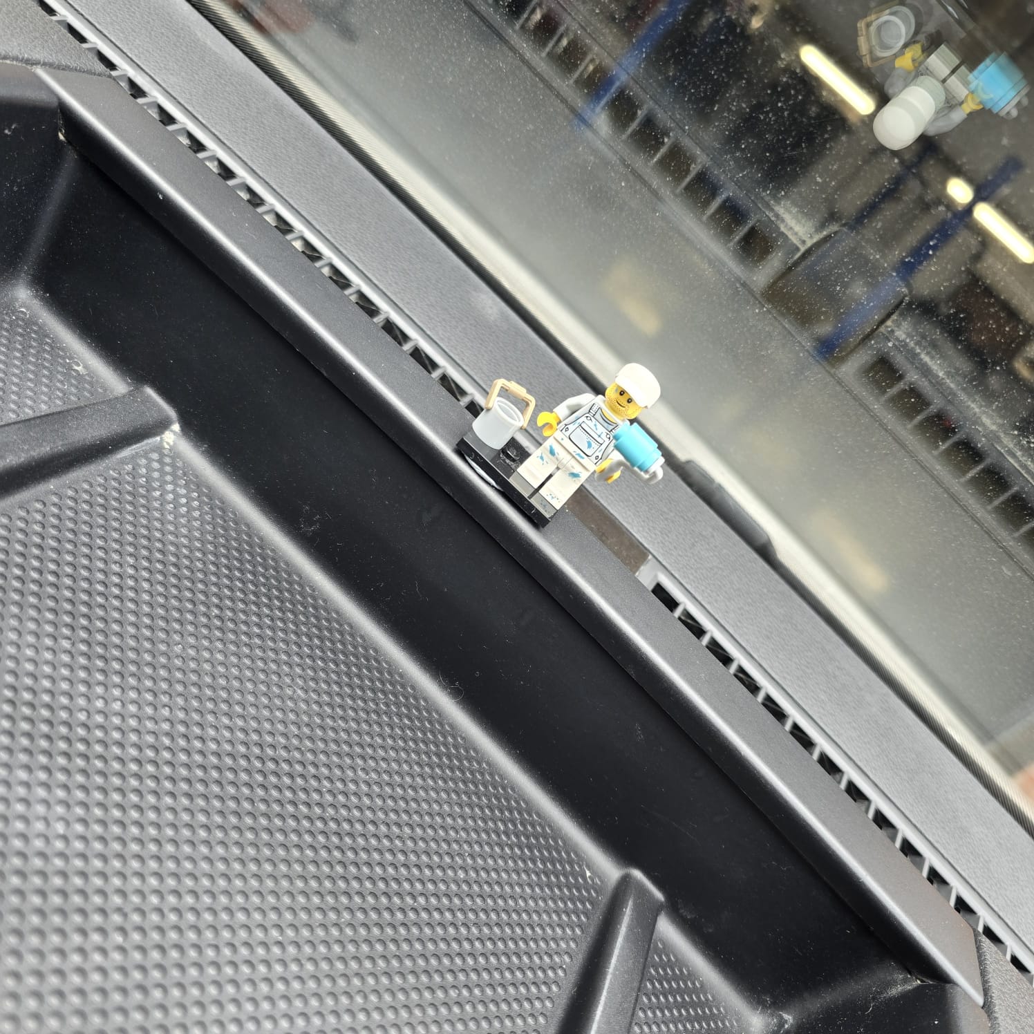 VW Caddy custom steering wheel upgrade black leather red stitching