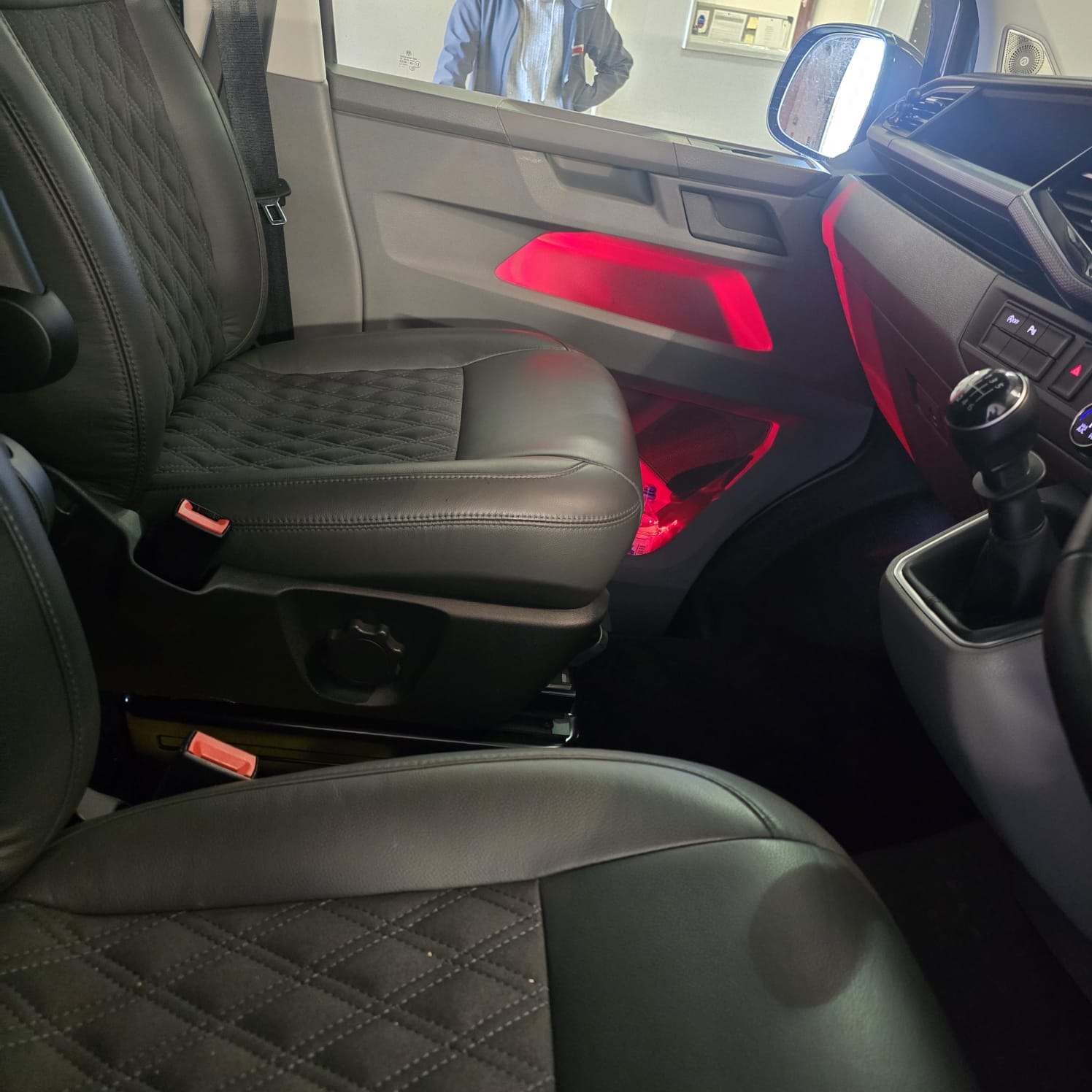 VW T6 red blue LED interior lighting