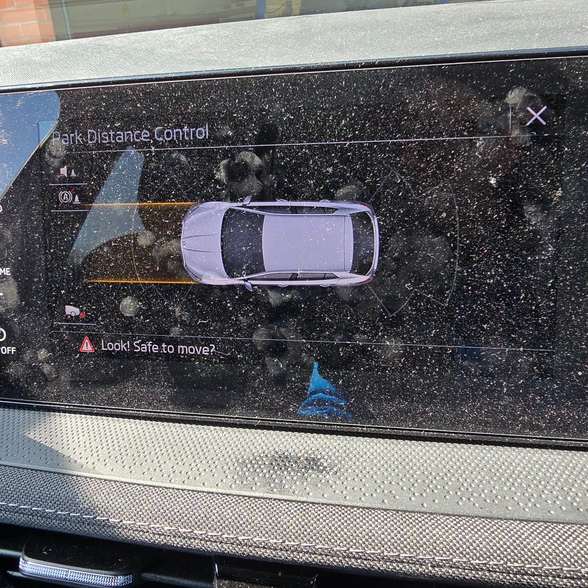 Skoda Fabia 2025 front parking sensor retrofit completed and checked for correct operation