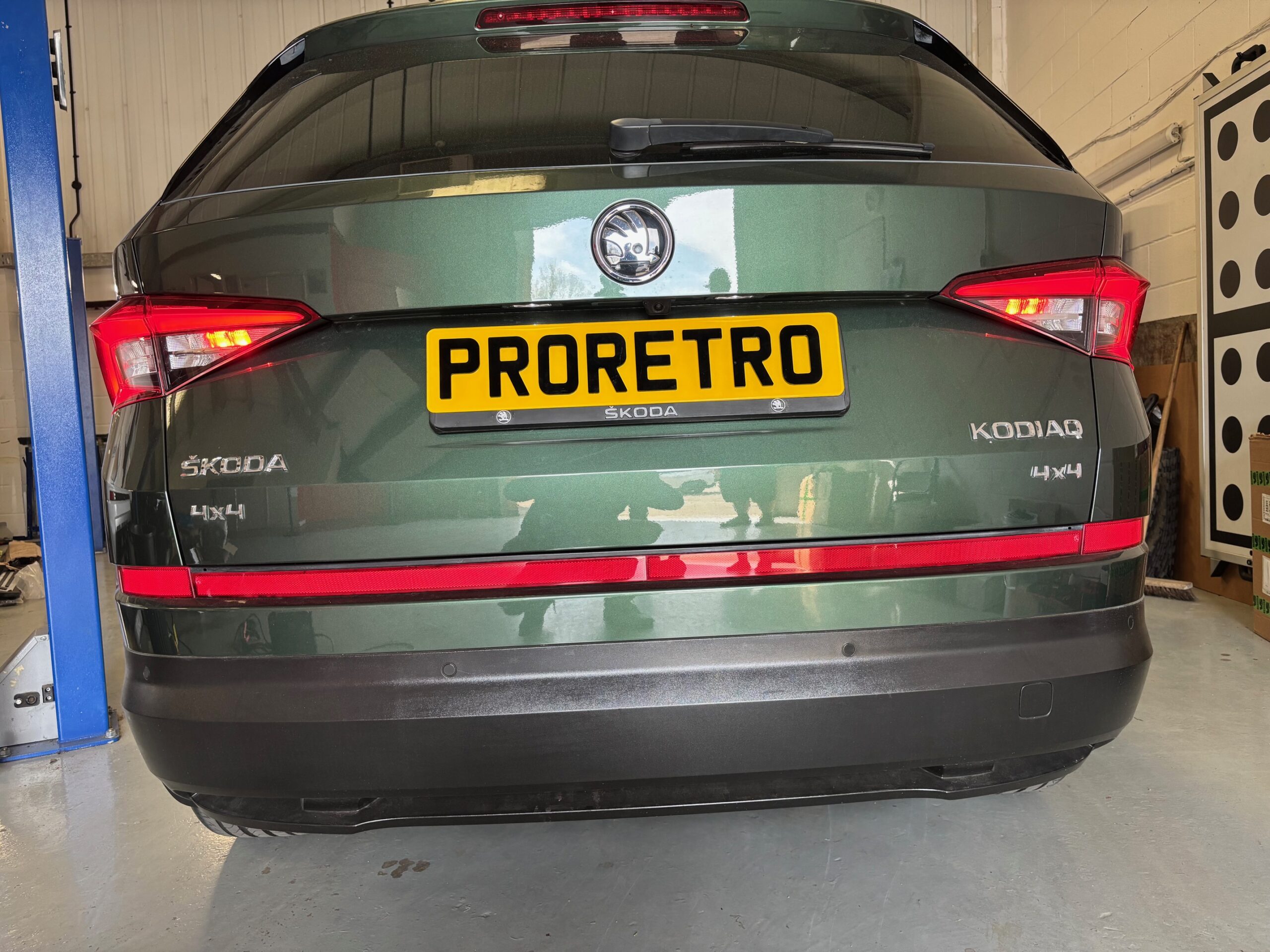 Skoda Kodiaq during dual fog light retrofit