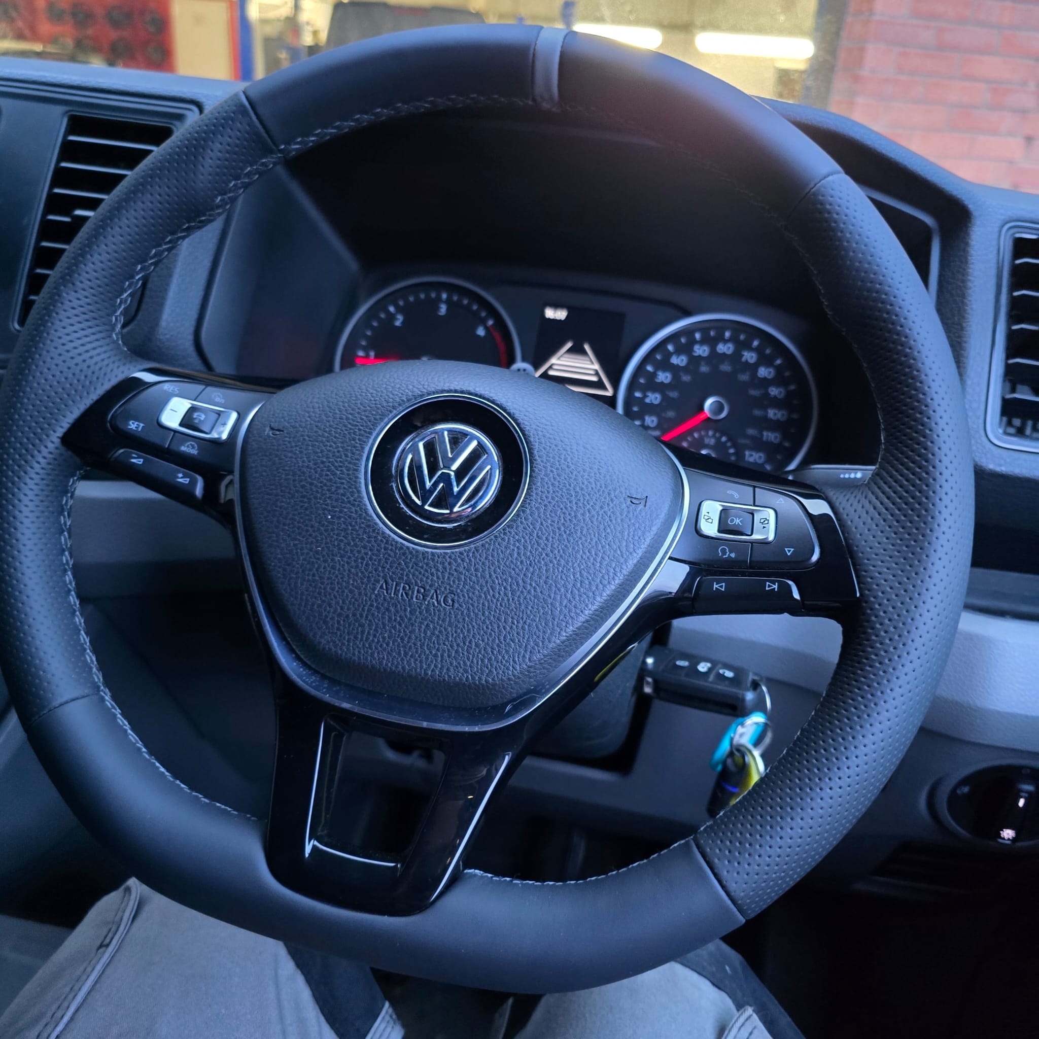 VW Crafter upgraded with adaptive cruise and custom steering wheel